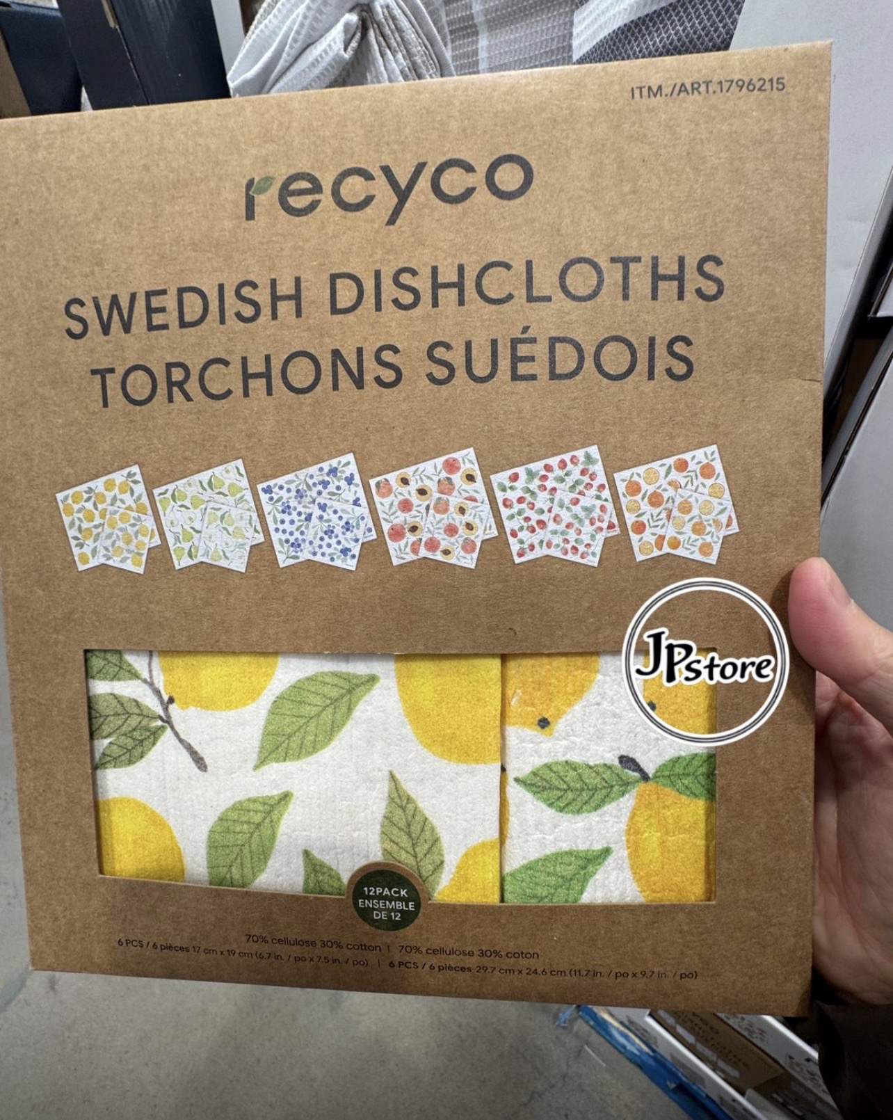 🇨🇦 Recyco Swedish Dishcloths 瑞典環保萬用清潔布 一盒12 塊