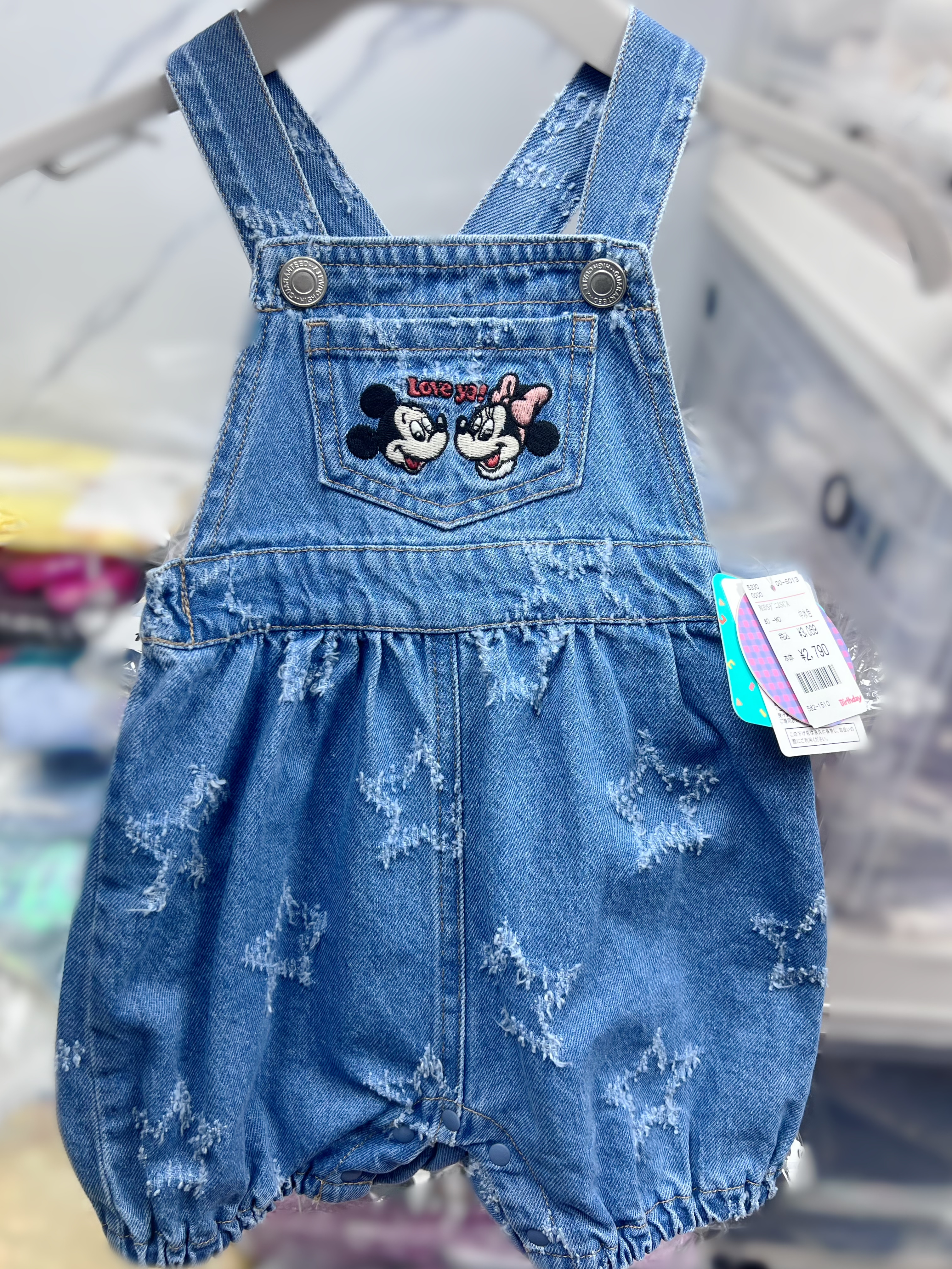 ▫️現貨▫️🇯🇵MickeyMinnie Disney Baby吊帶牛仔連身褲
