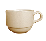 SPECKLE BEIGE SCC21 & SSC16 Stacking Cup 210ML With Saucer (SE)