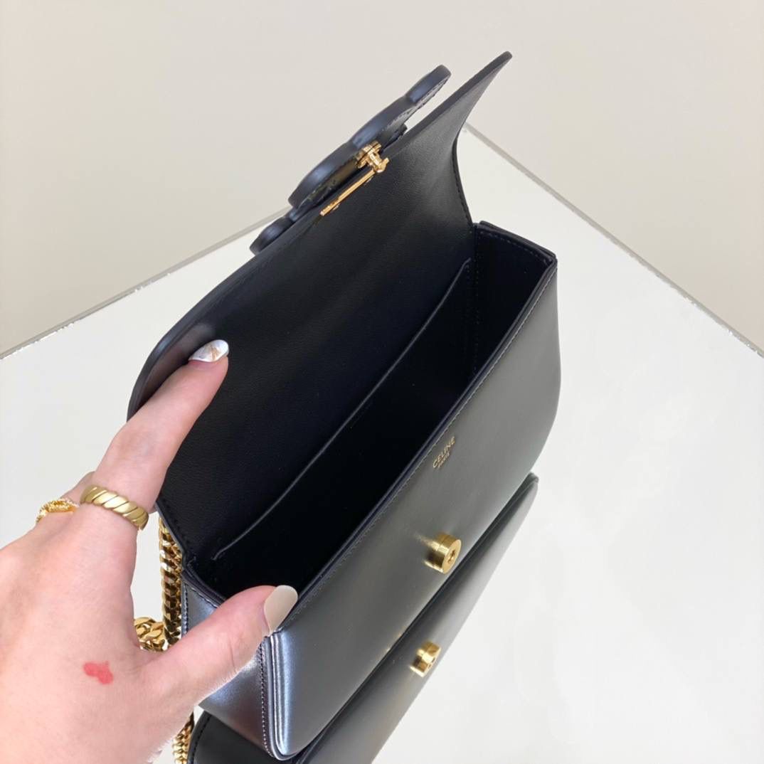 🔥大货实拍图 𝗖𝗘𝗟𝗜𝗡𝗘 ♥ 𝗧𝗥𝗜𝗢𝗠𝗣𝗛𝗘浮雕腋下包 型号：199243 尺寸：20.5*11.5*4cm