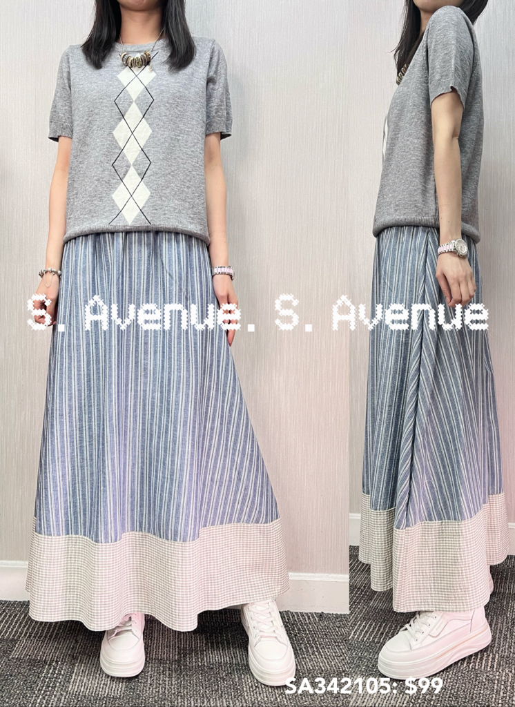 SA342105: 短袖菱格圖案線top