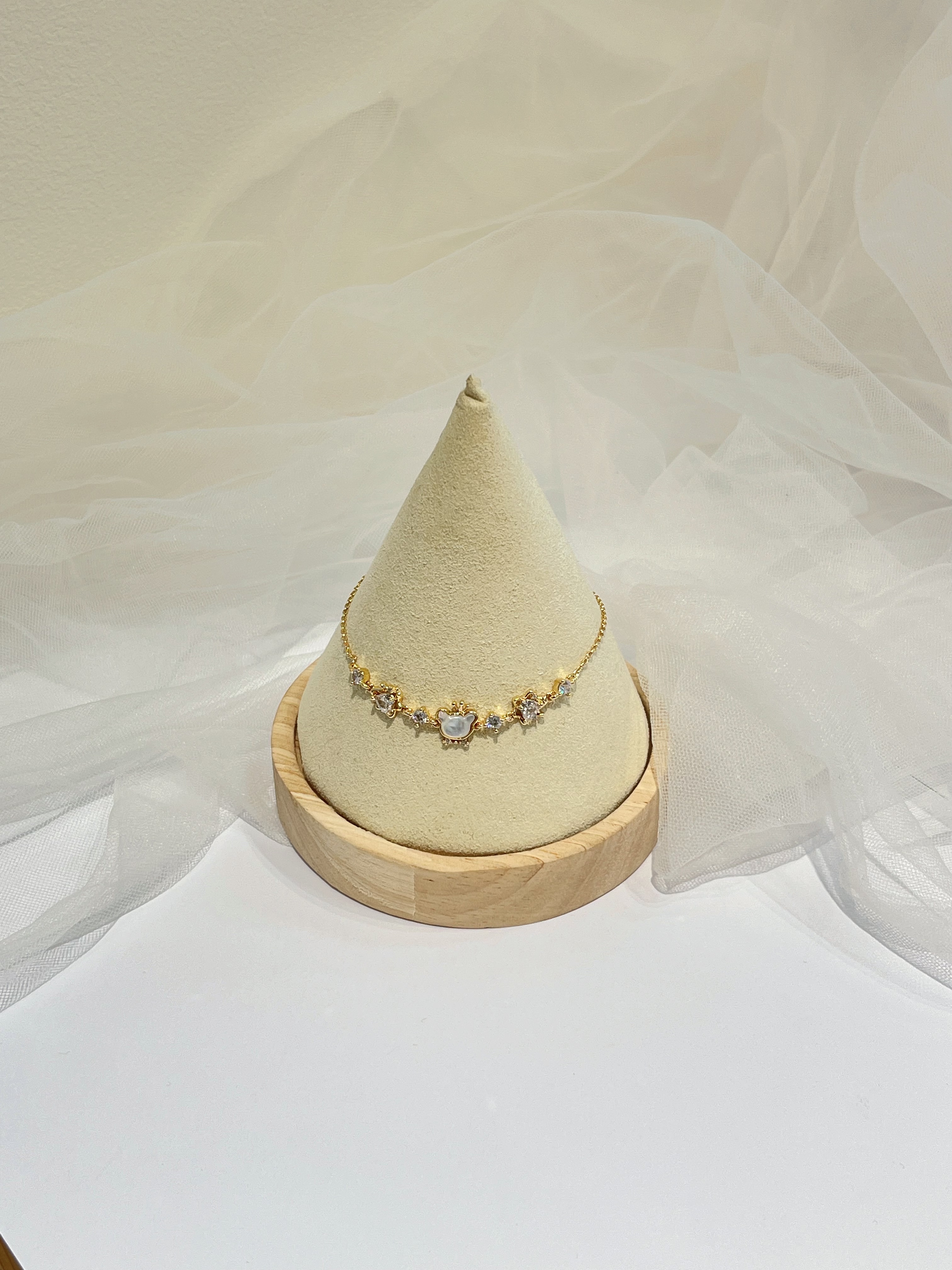 可可爱爱贝壳小熊手链