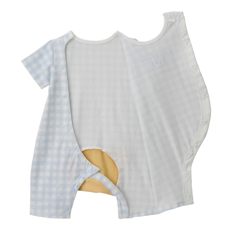 🇯🇵預訂 日本直送🇯🇵Rilakkuma Baby鬆弛熊系列兩色人物屁股面部格紋短袖連身服