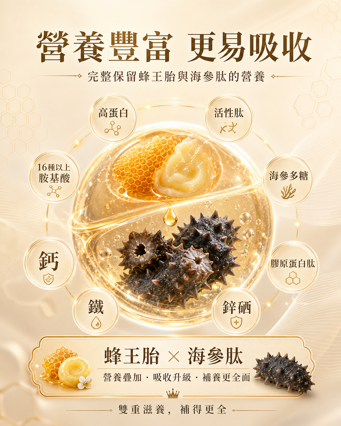 預購 25/5 出貨🚚 蜂の子末海參肽升級版套裝
