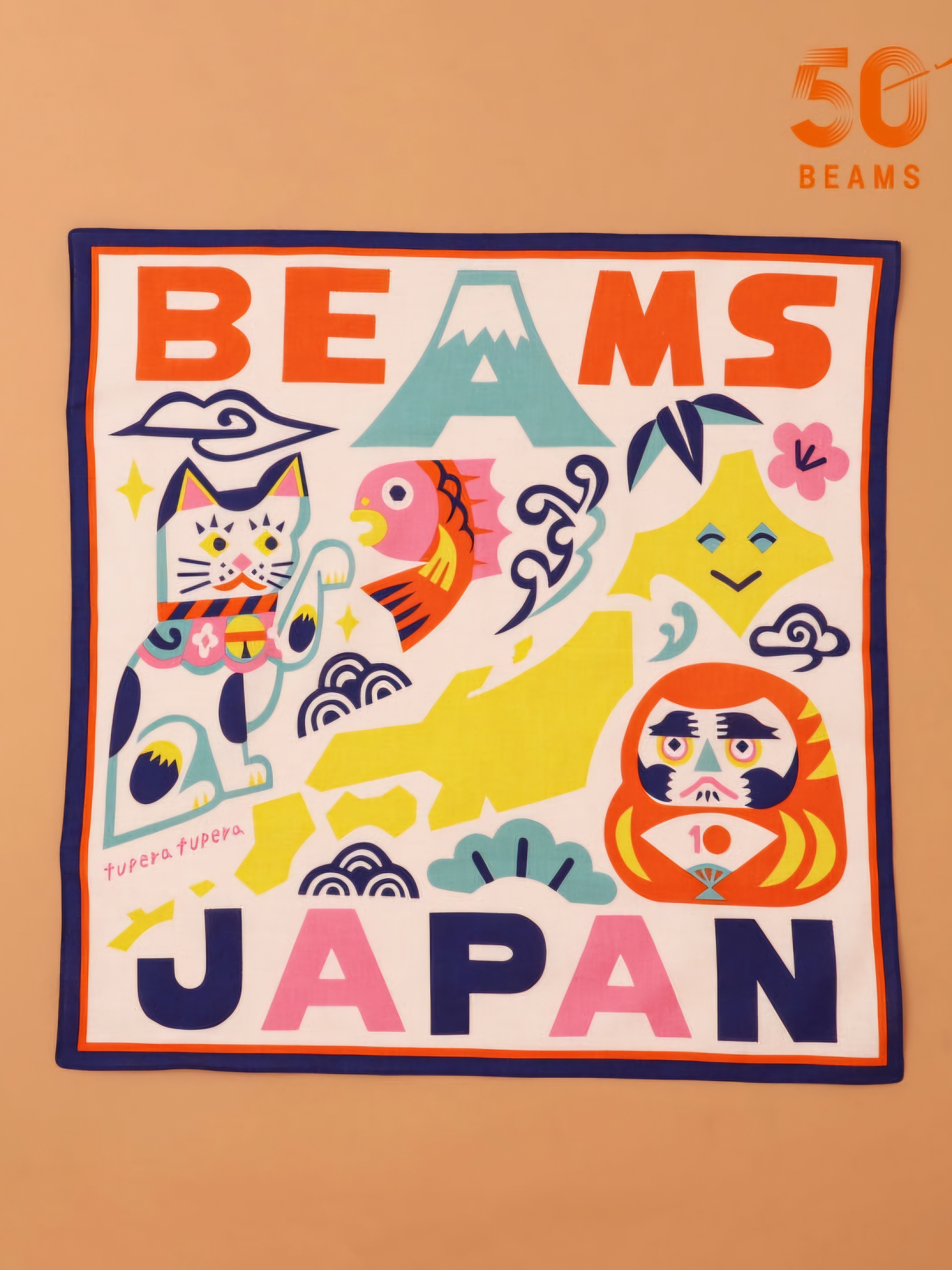 【日本🇯🇵 限量發售】【✨️BEAMS 50 週年系列✨️】 【四方巾】