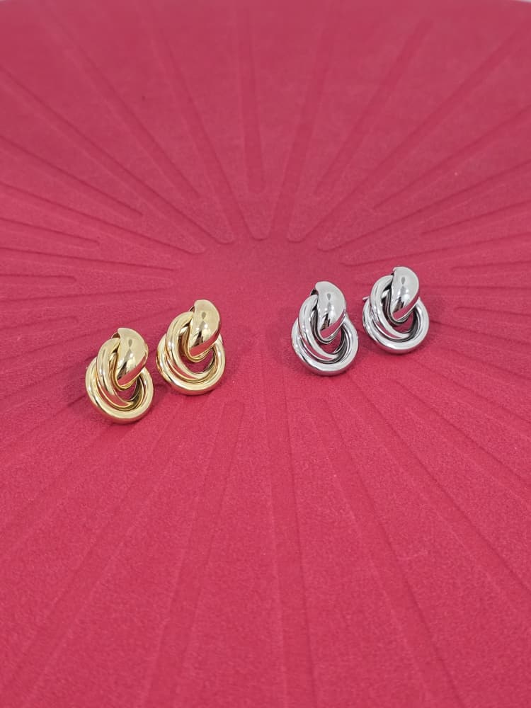 Interlocking Loop Stud Earrings