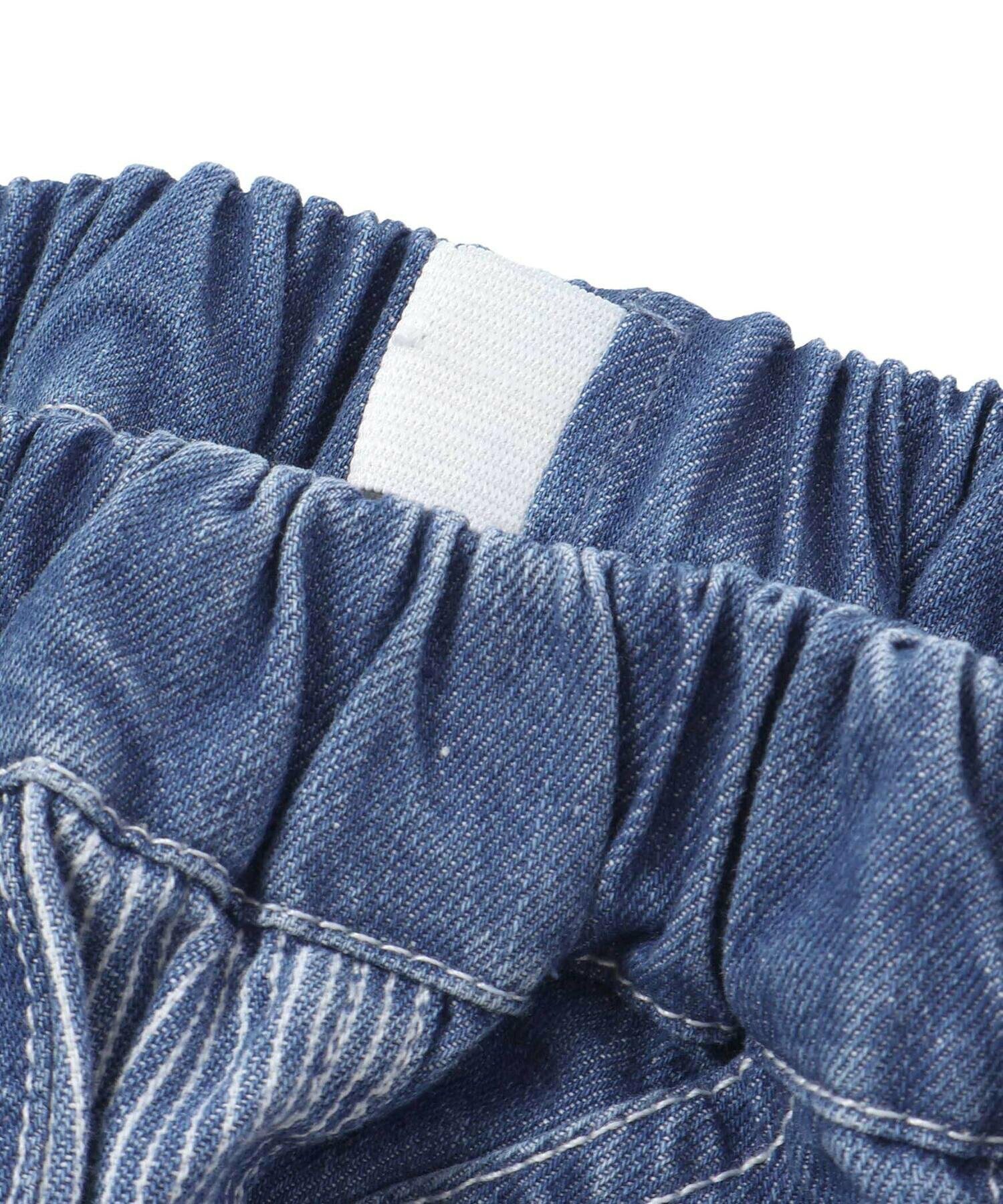 🆕【⭐訂購⭐】🌀 🇯🇵 日本直送🇯🇵 水果昆蟲圖案 拼接條紋 牛仔褲［2款選］🌀[ELDA-0051]