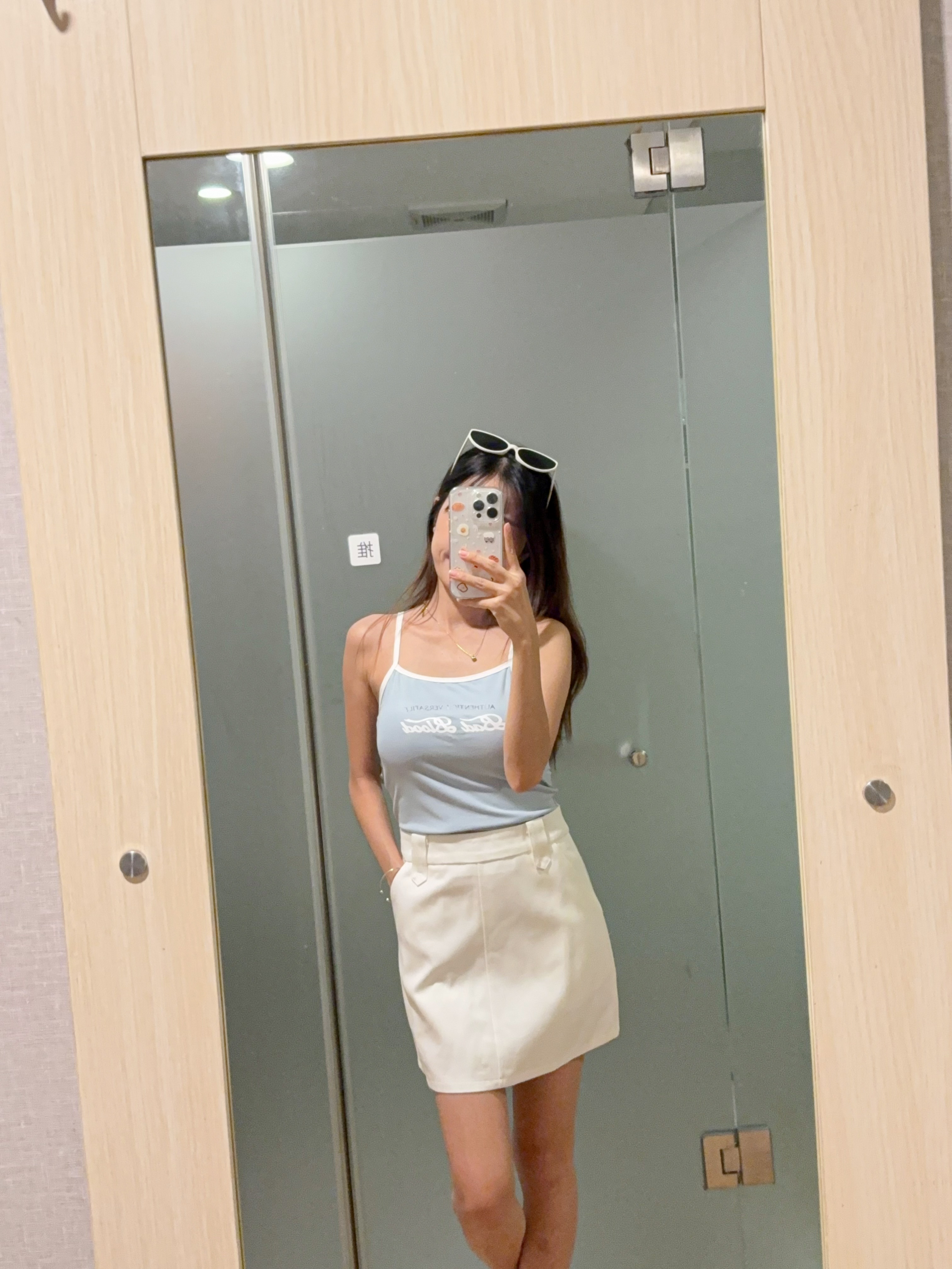 美式风撞色字母吊带背心R2978