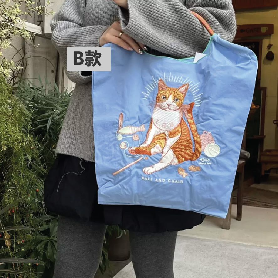 超輕刺繡大容量購物袋