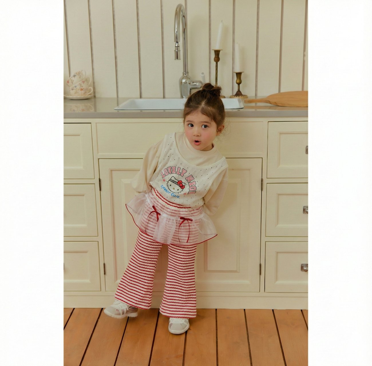 Hello Kitty 假兩件 Top