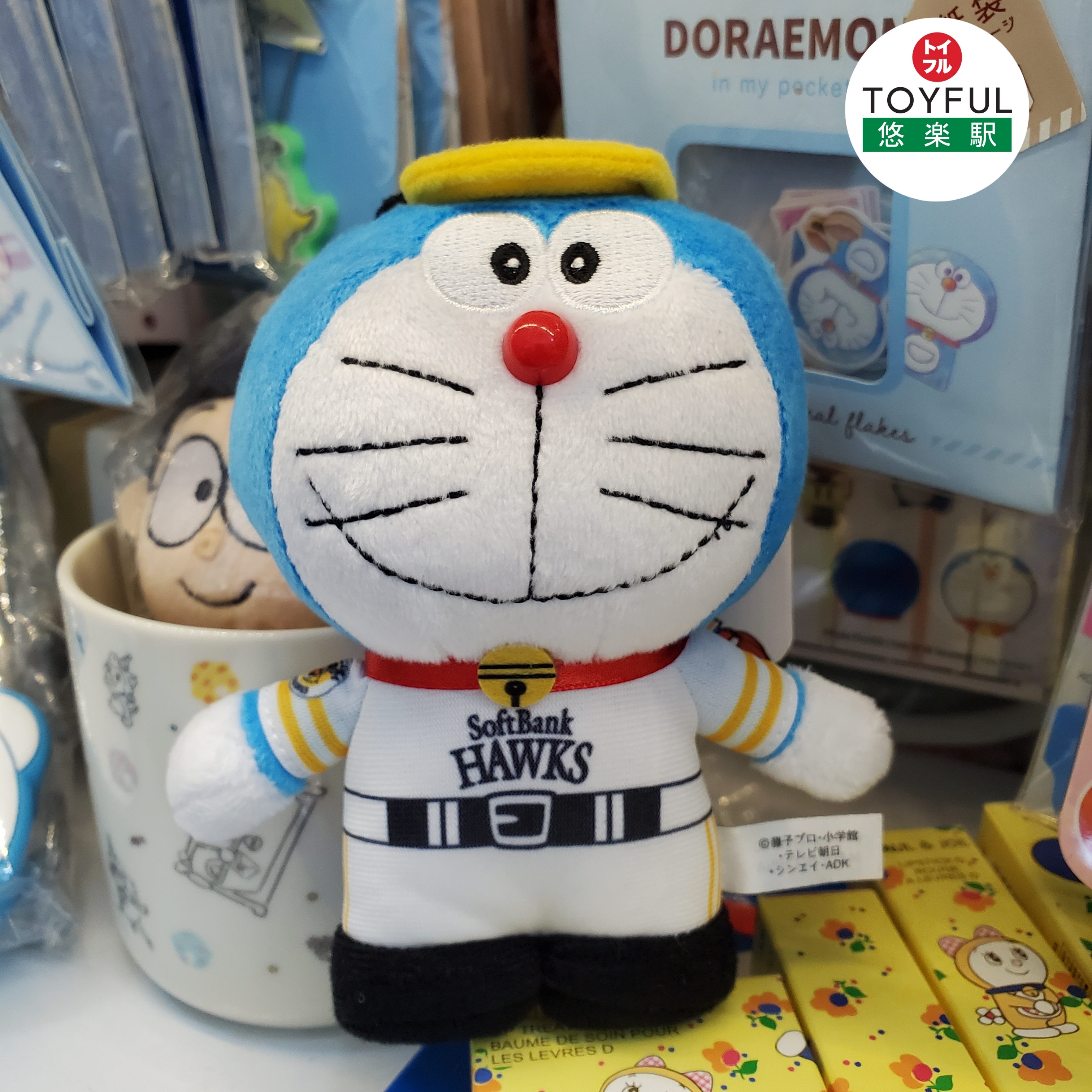 [現貨] [日本直送] 福岡 HAWKS 棒球隊限定 ｜ DORAEMON ｜吊飾 {TF2309053}