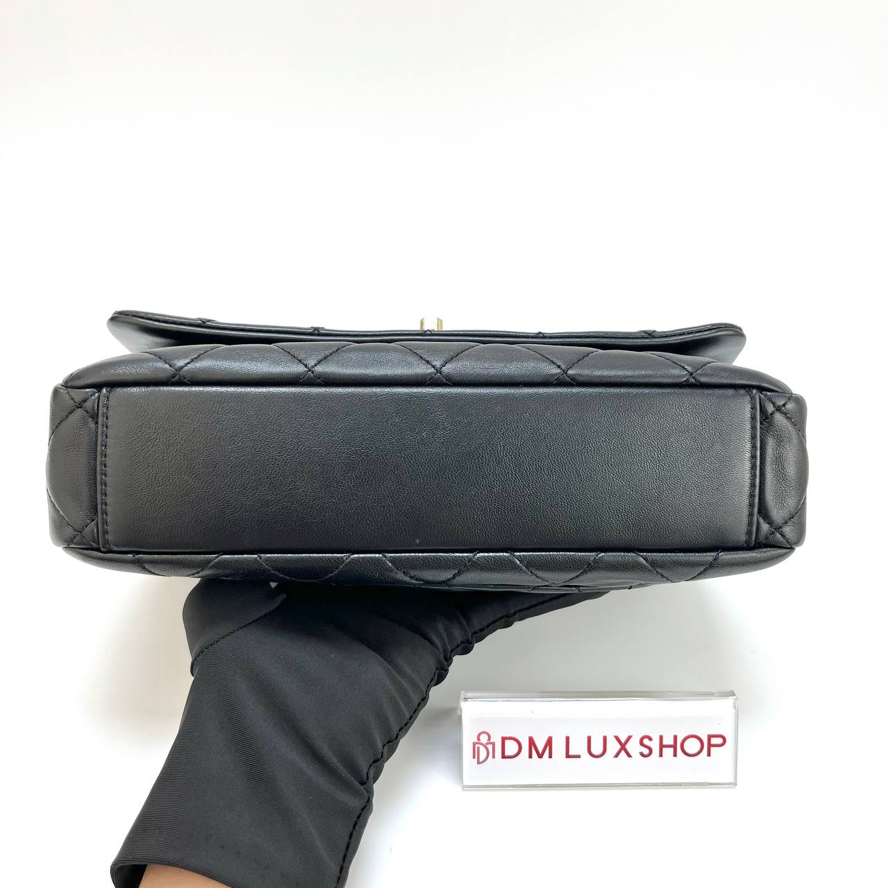 Chanel 22B Black Lambskin Flap Bag GHW (Microchip)