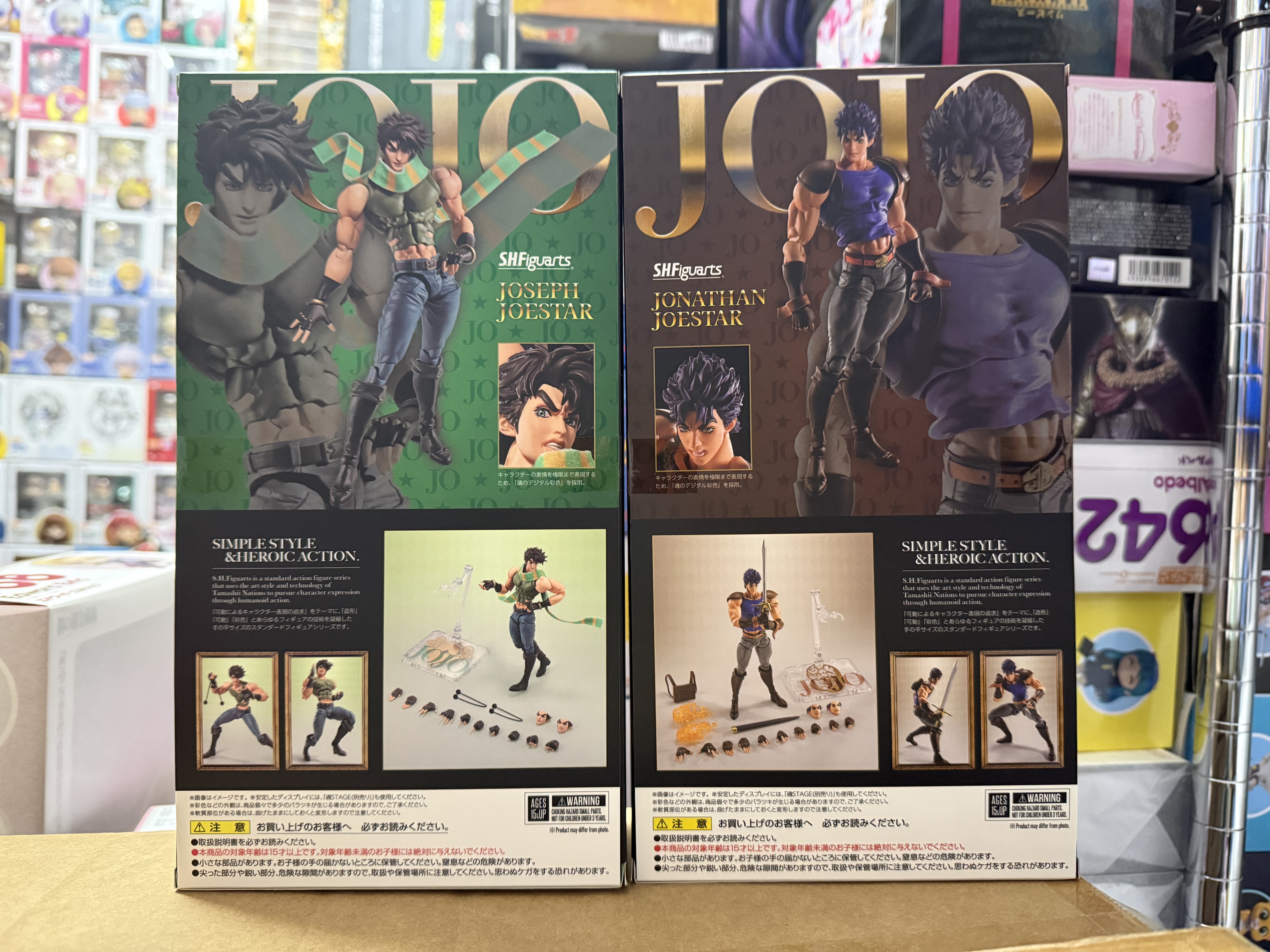 SHF 喬納森 喬斯達+ 喬瑟夫 喬斯達 JOJO的奇妙冒險 可動figure 模型公仔 S.H.Figuarts jojo’s action figure