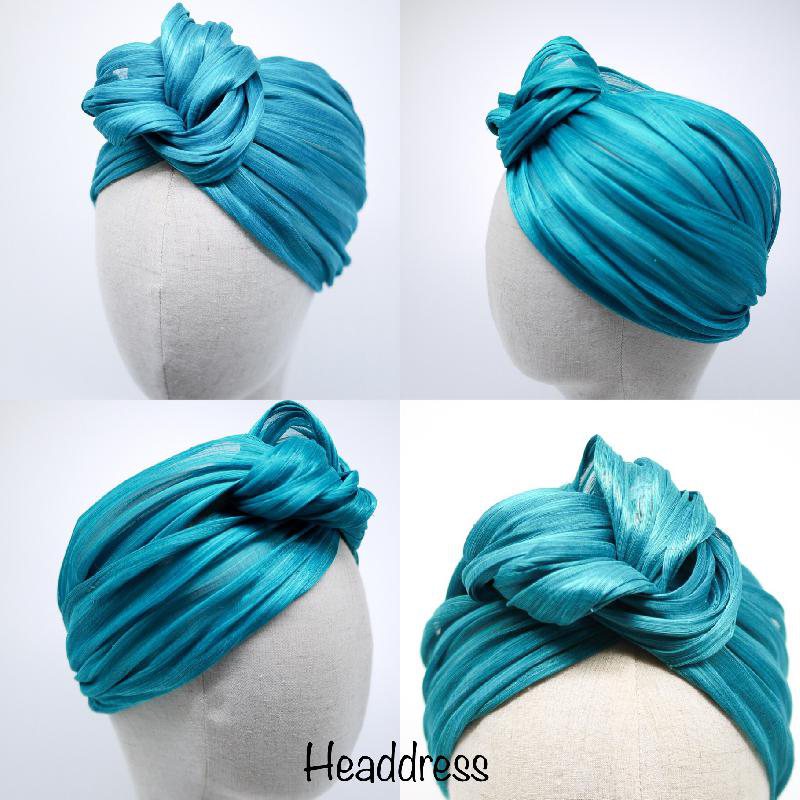 Being of Love Handmade 1930s Style Silk Abacca Turban