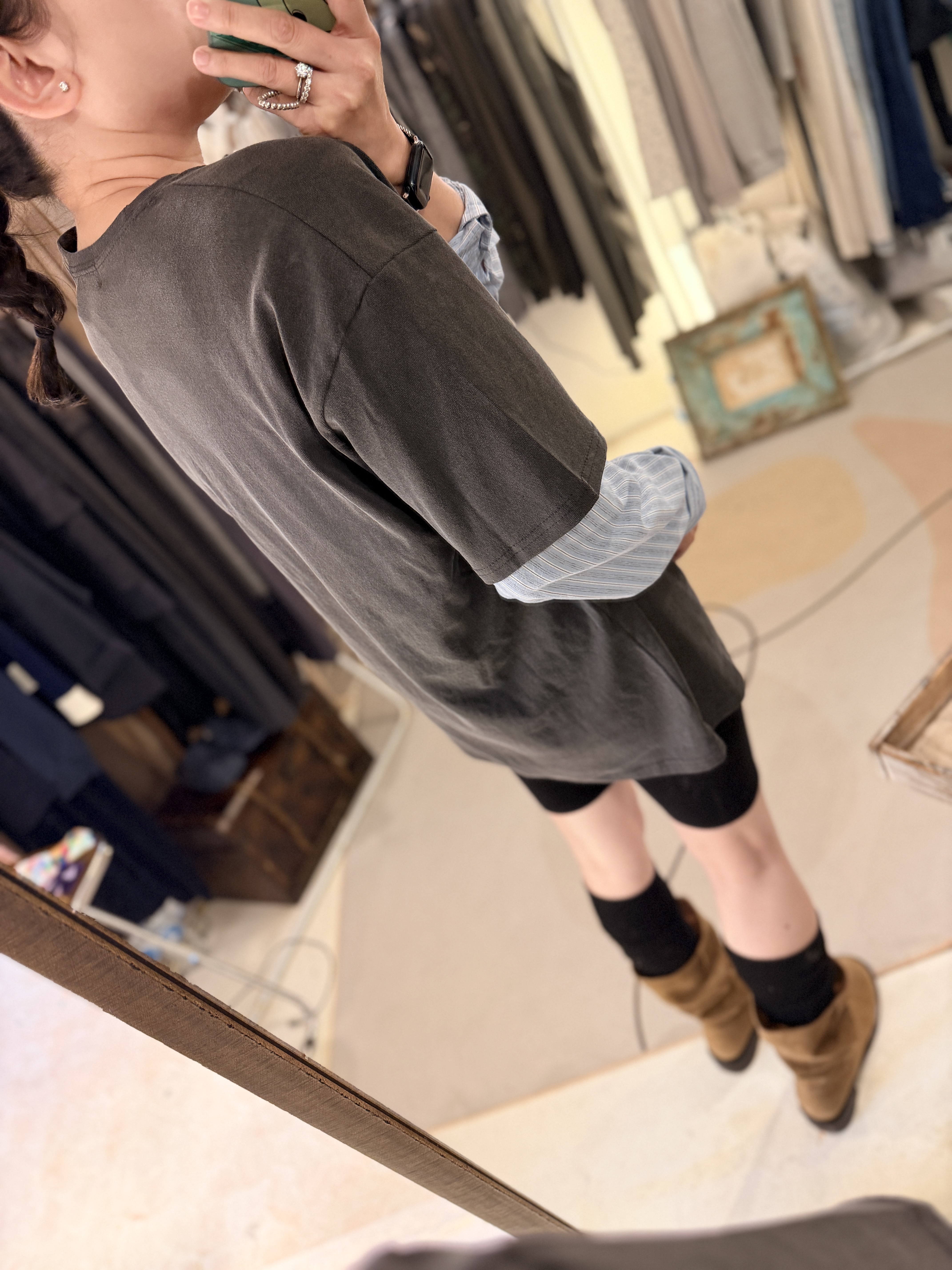 Cotton tee  with shirt sleeve