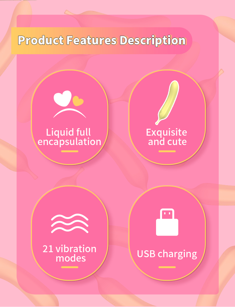 新款液态全包胶水果香蕉震动棒成人情趣性用品玩具女用自慰器