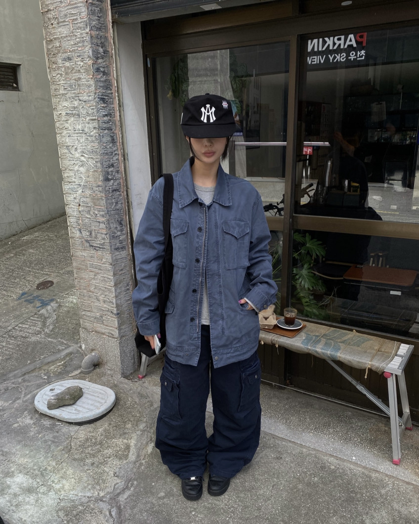 Cotton Wide-Leg Cargo Pants(Unisex)