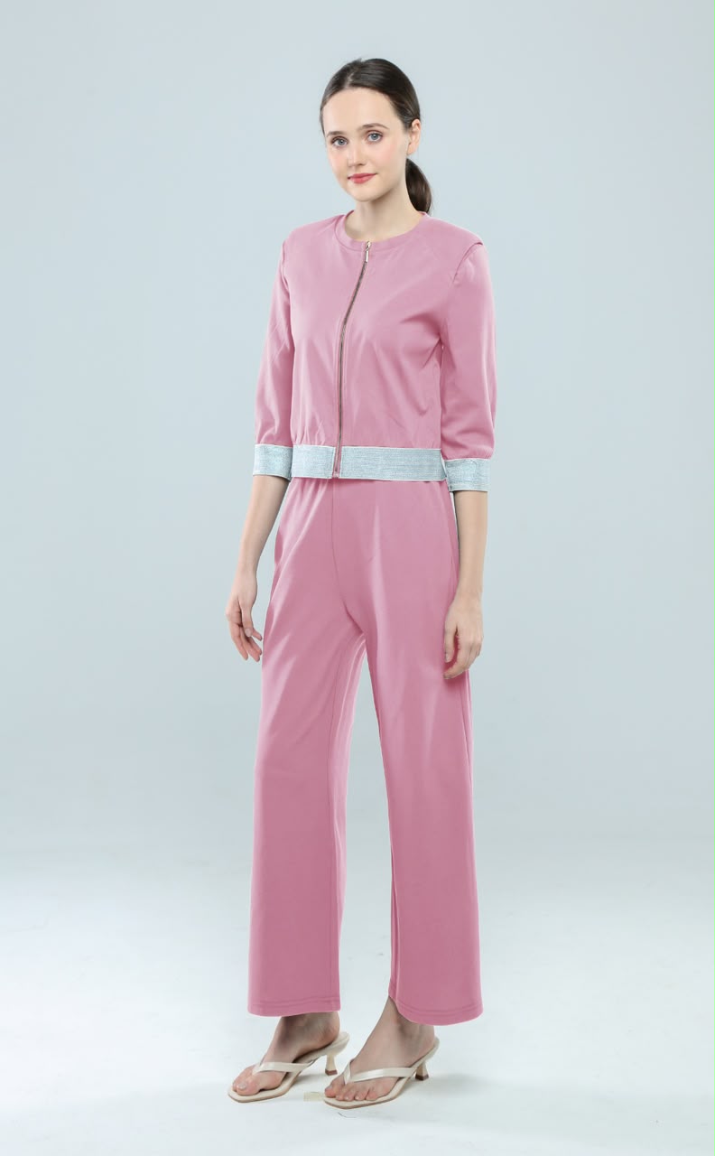 E8084BB Aurora Zip Front Cropped Jacket