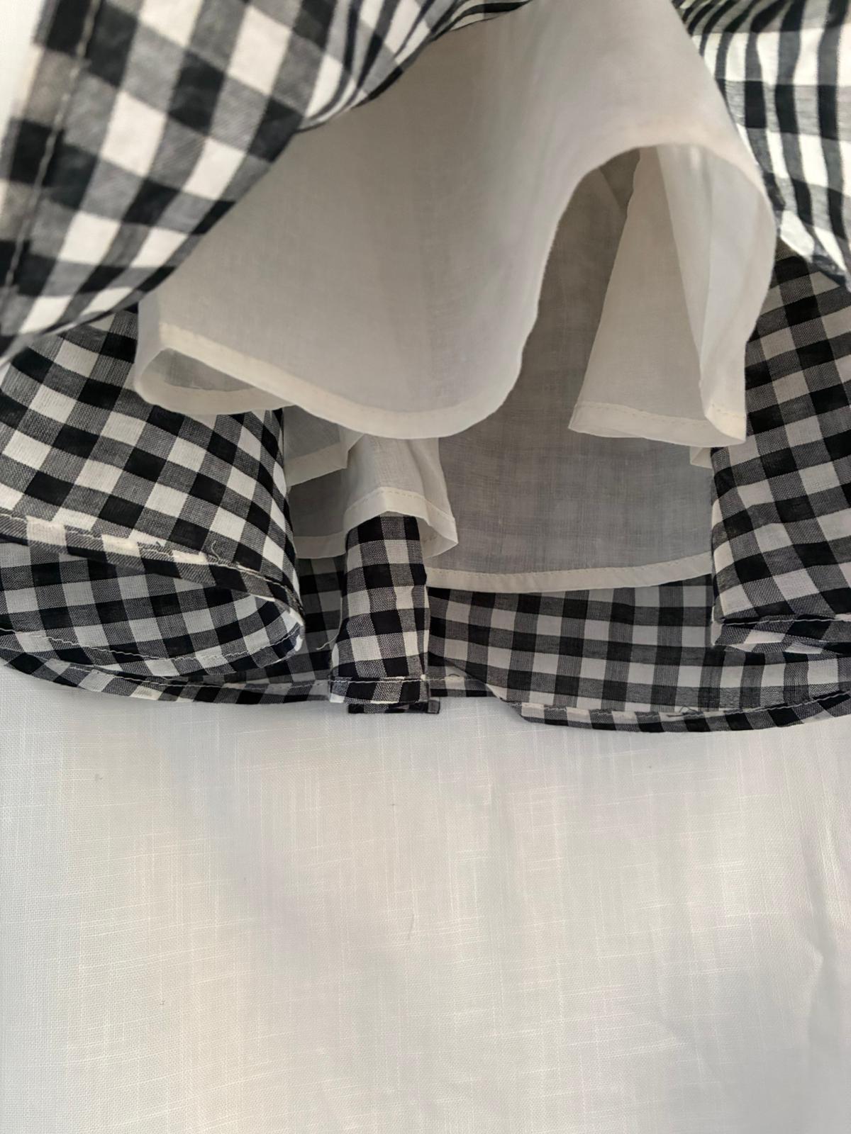 米白格仔背心裙YZ25206 