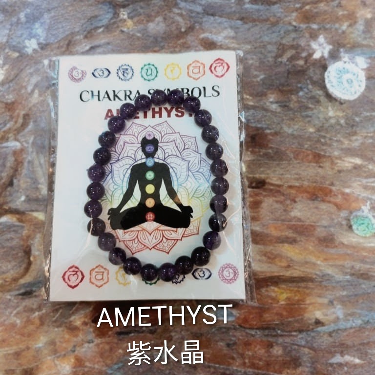 印度七輪水晶串珠手鏈 (8mm)