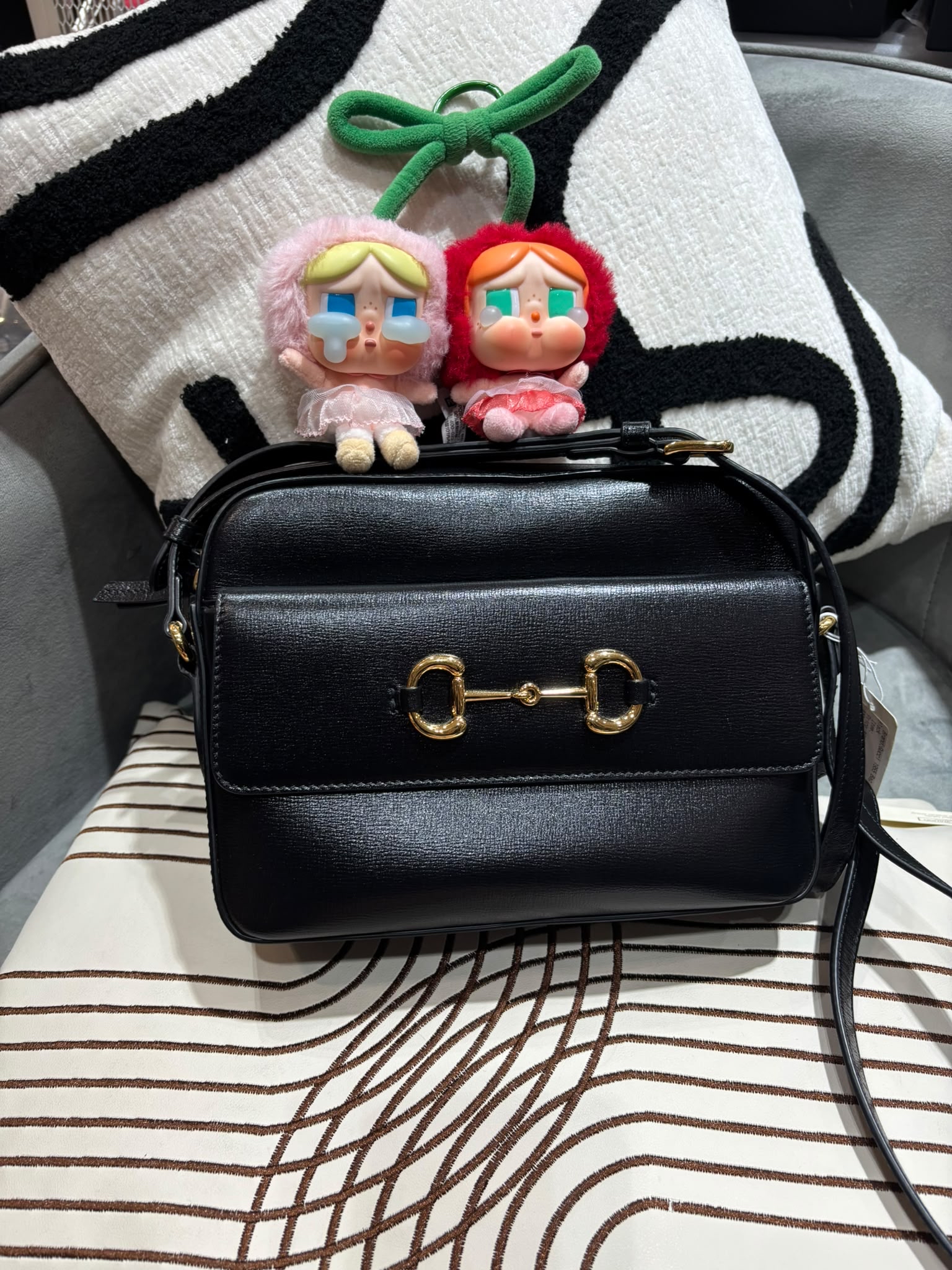 Gucci horsebit 1955 camera bag 黑金牛皮,100%Authentic, 98%New ✅專門店收據✅Tap✅Dust bag