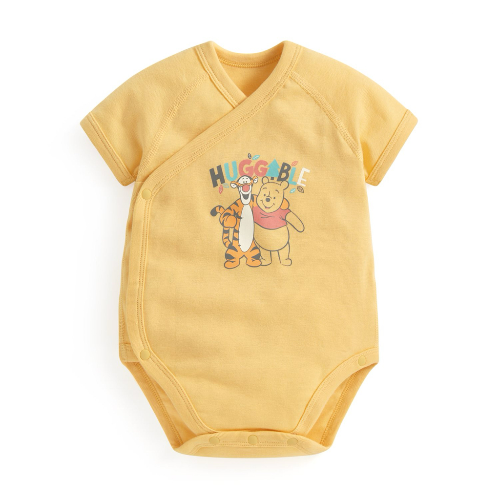 💚預訂 台灣直送💚Disney系列六色人物印花純棉短袖包屁衣