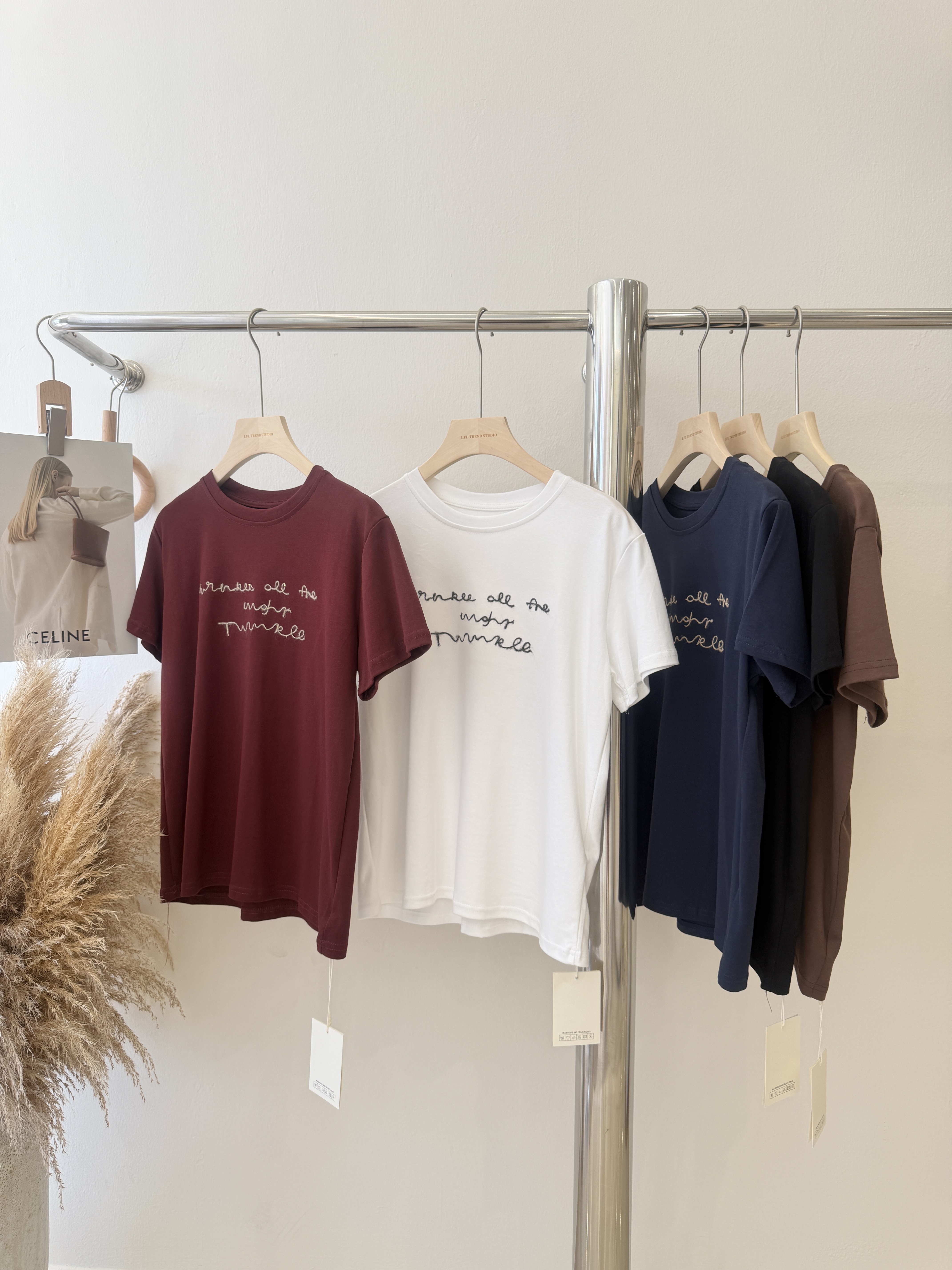 6727 韩系工艺刺绣字母短袖