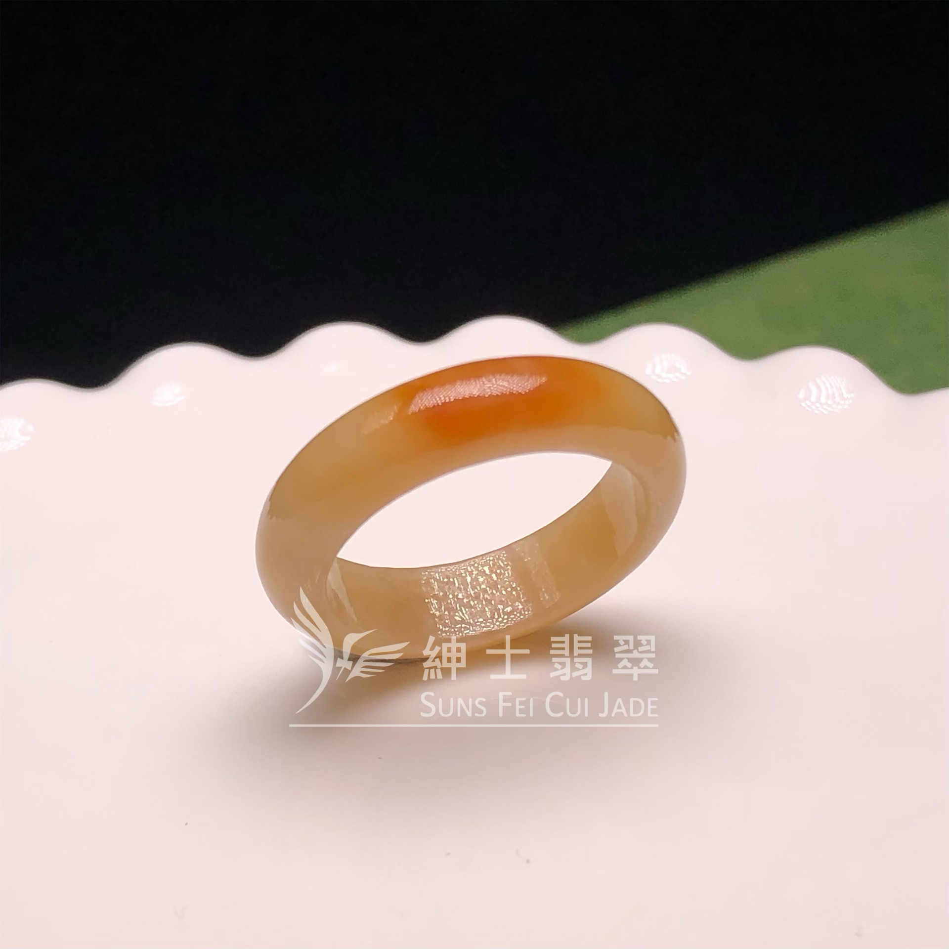 🎁滿色黃翡戒指(港圈17.5) #D00298 