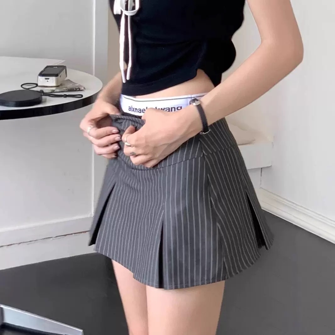 SK302假两件低腰短裙