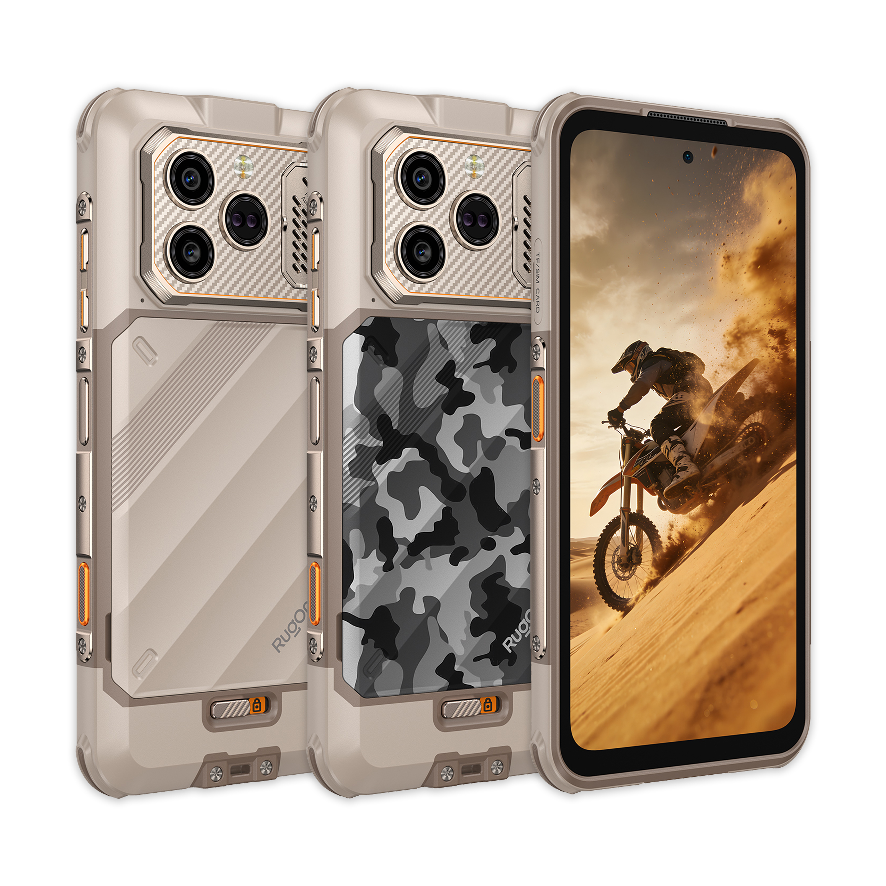 RugOne Xever 8 | 6.5吋 120Hz 4800mAh 可換電池 夜視 手電筒 117dB喇叭 支援eSIM 三卡槽 Widevine L1 AI工具 三防手機 Rugged Phone