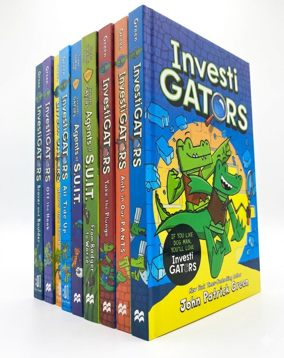 InvestiGators Series 12 Books Collection Hardcover | 全彩鱷魚偵查員精裝12冊  |B396