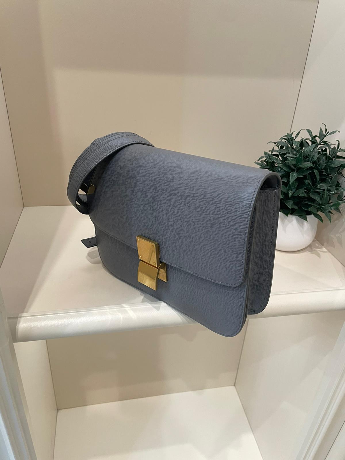 Celine classic box medium grey 100%Authentic, 98%New ✅Dust bag