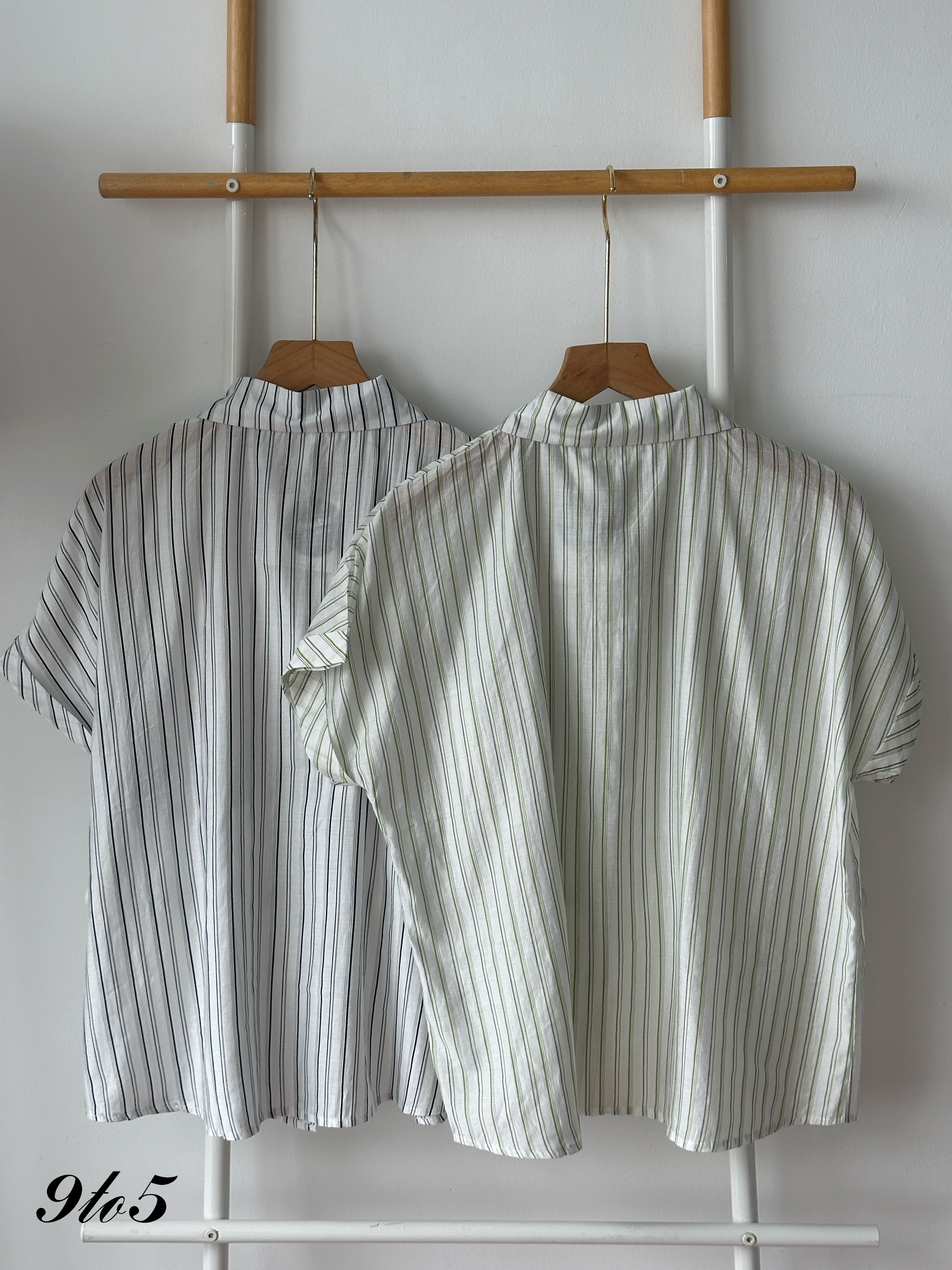 T4331 Cape Sleeve Stripe Shirt - 4 Colors 
