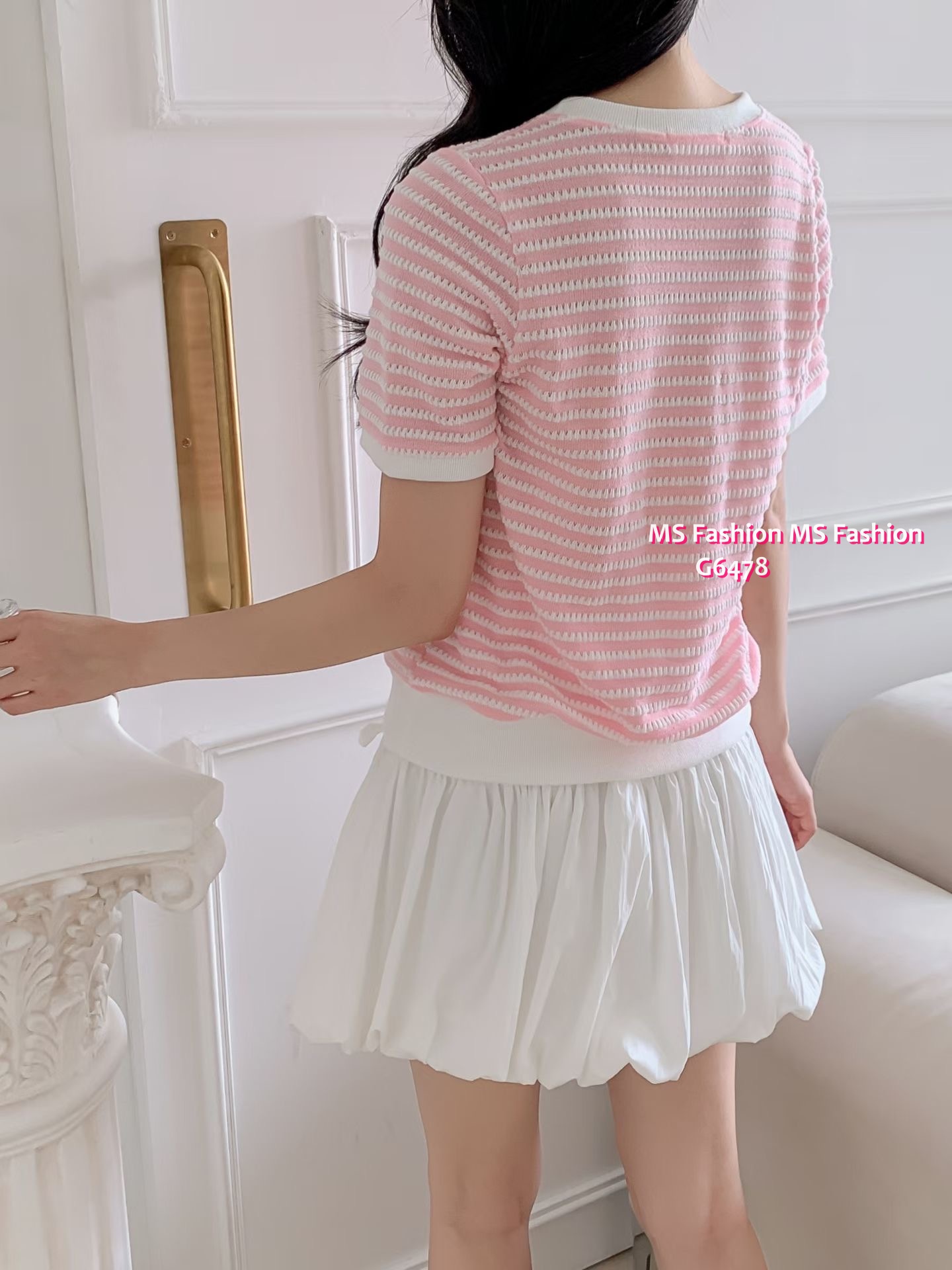 G6478 靚色橫間top