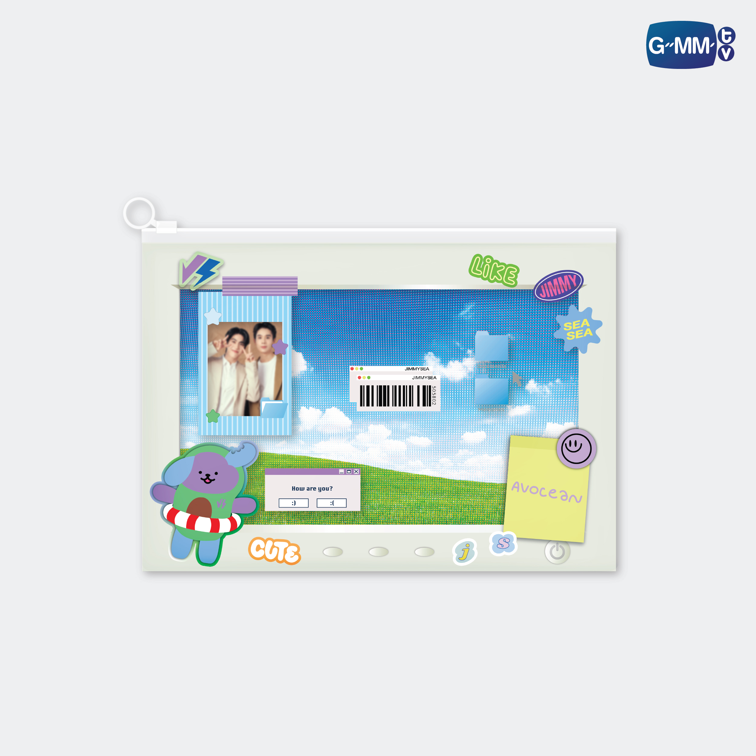 AVOCEAN CHARACTER POCKET ZIP FOLDER