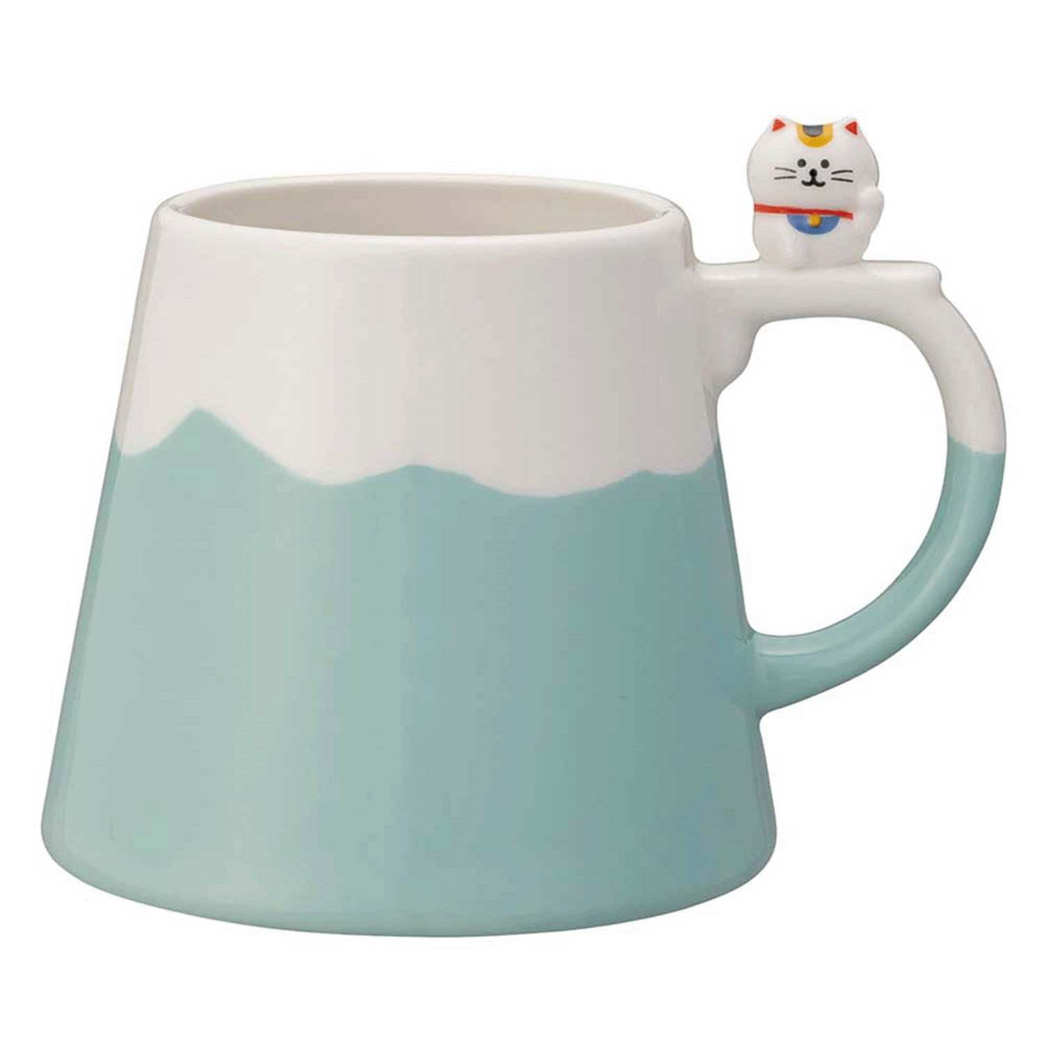 Decole - 富士山杯子 (天藍色招財貓款)