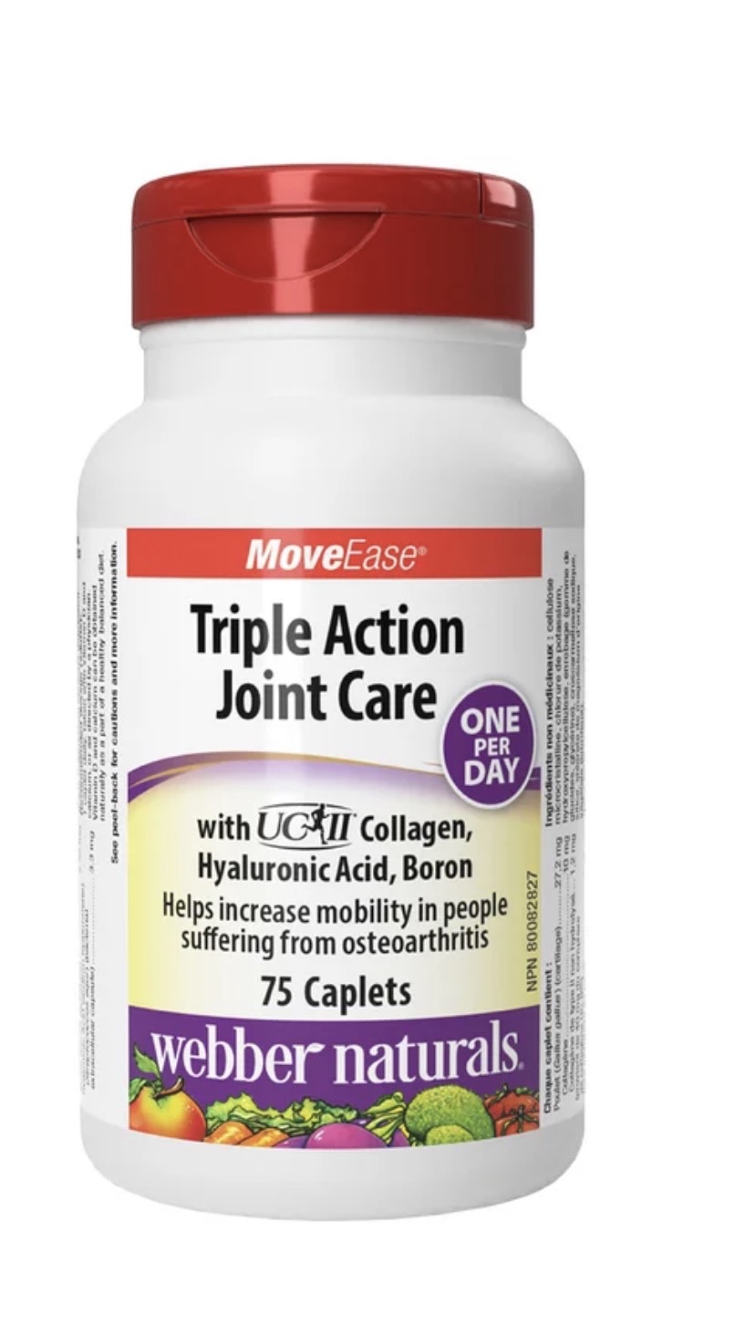 Webber Naturals Triple Action 特強三合一膝關節迷你膠囊 （75粒）