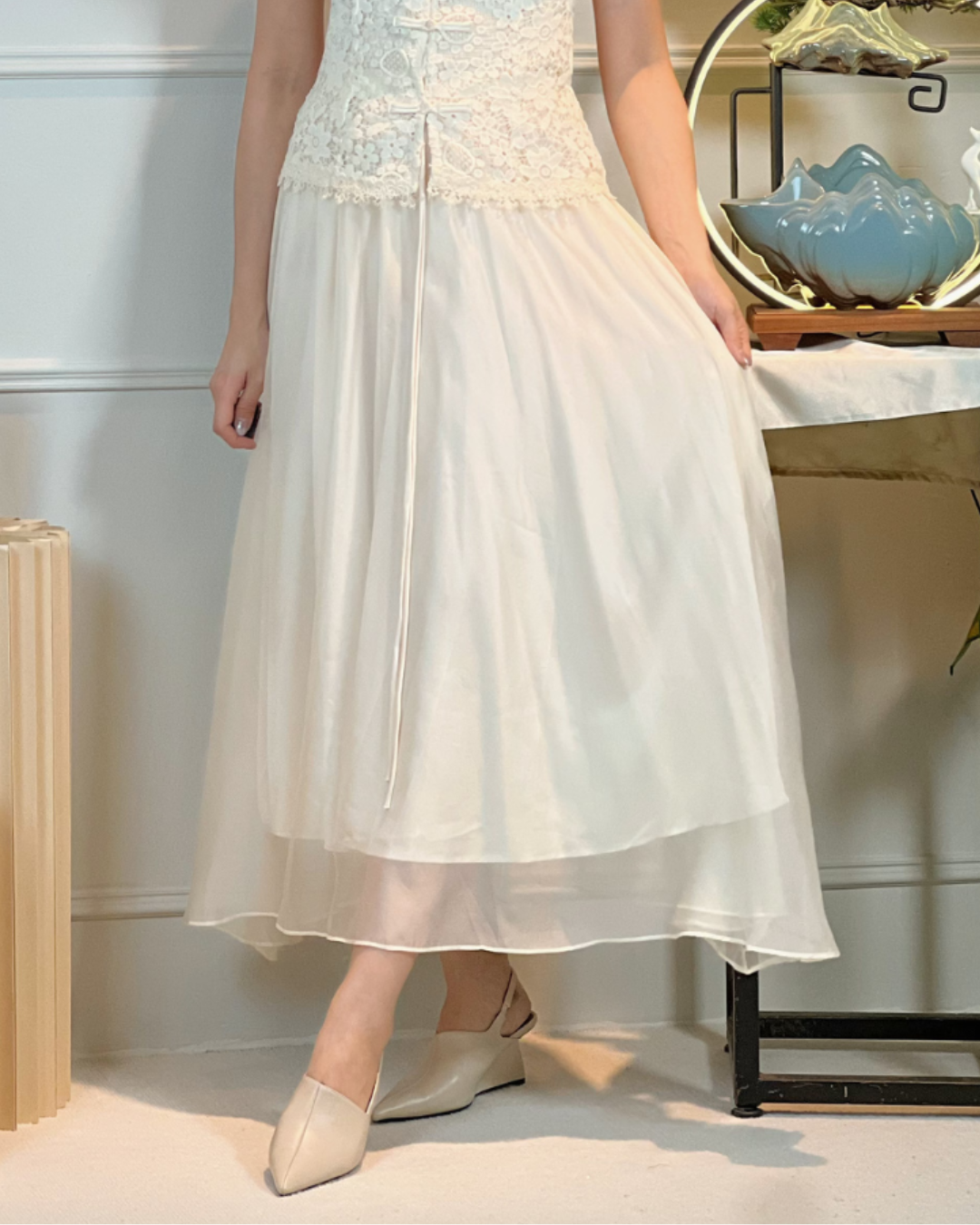 5103 Natividad Mesh A Line Skirt 