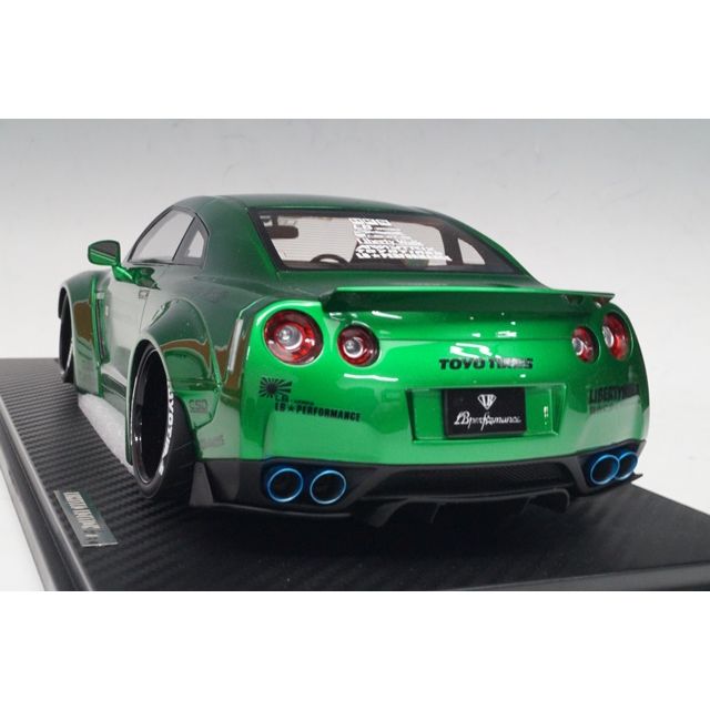 #In-stock OM-1/18-LB-WORK NISSAN GTR R35 DUCKTAIL Candy Green