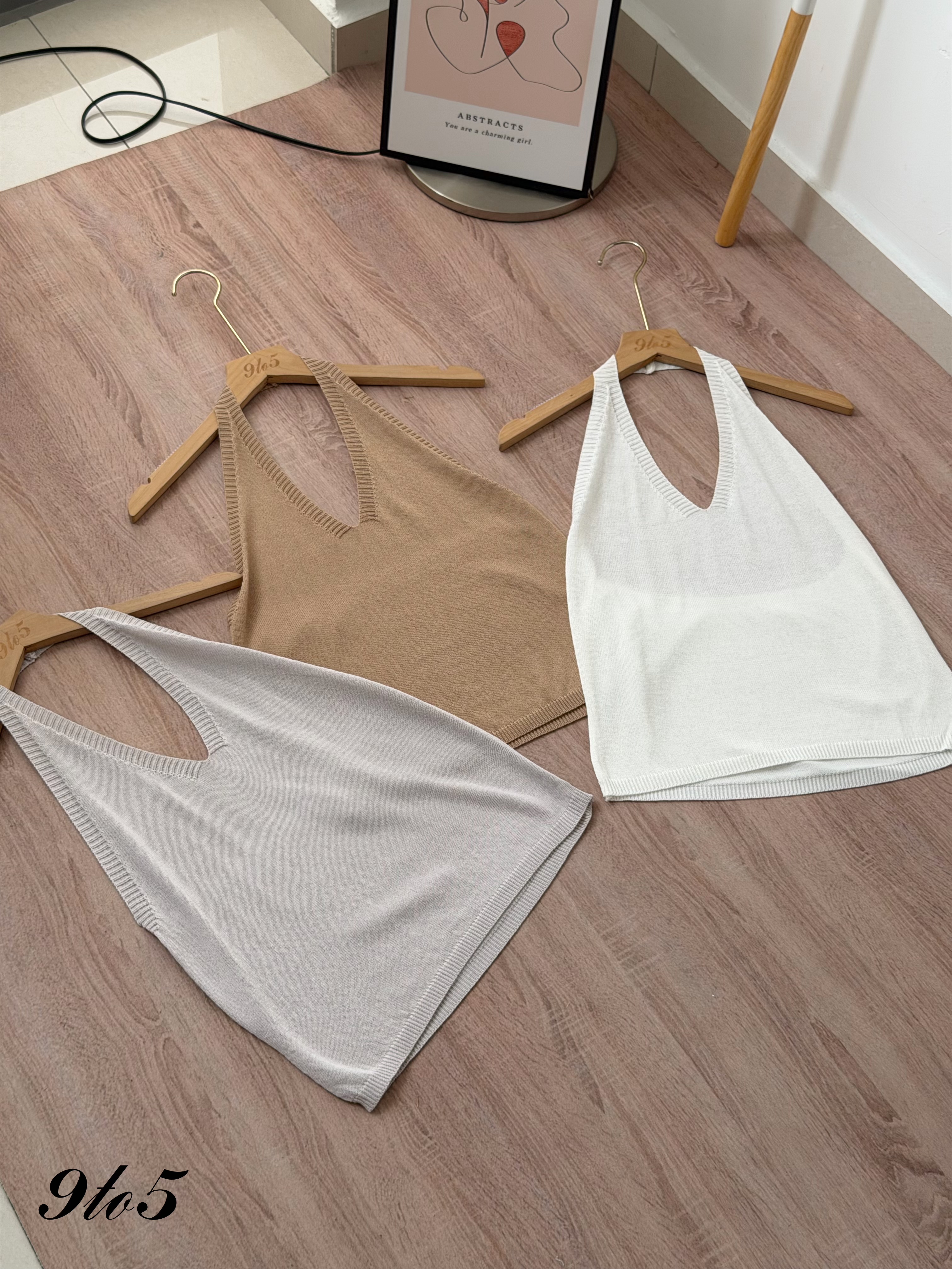 T4490 Two-Pieces Crochet Top - 3 Colors 