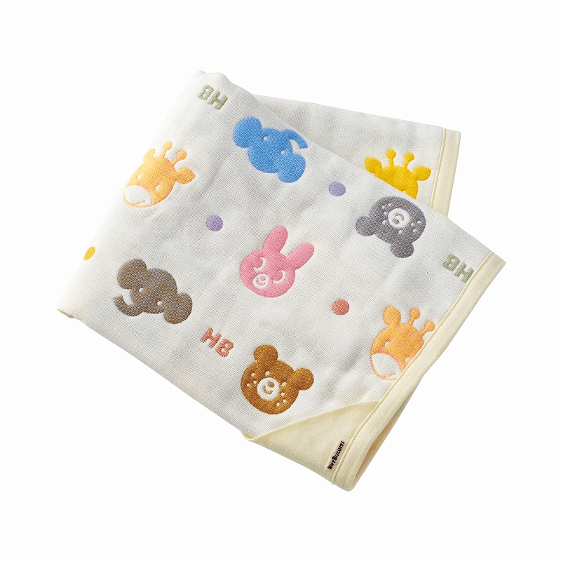 🇯🇵預訂 日本直送🇯🇵Hot Biscuits動物滿印六層紗布毯午睡毯