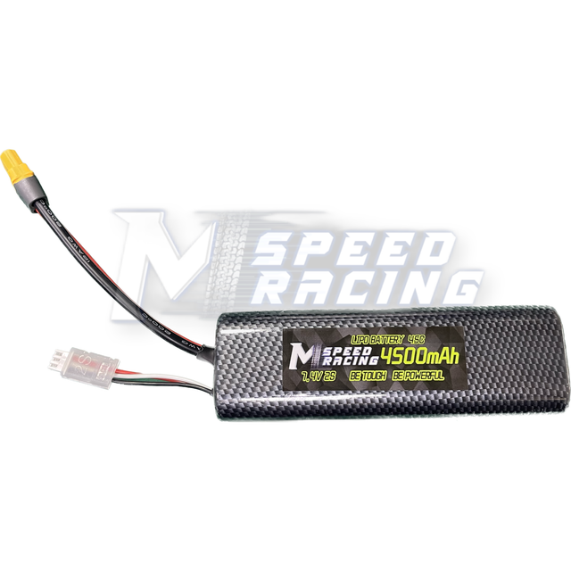 MSpeed Racing LIPO Battery 2S 7.4V 4500mAh 45C XT60 Plug 138*45*25 Hard ...