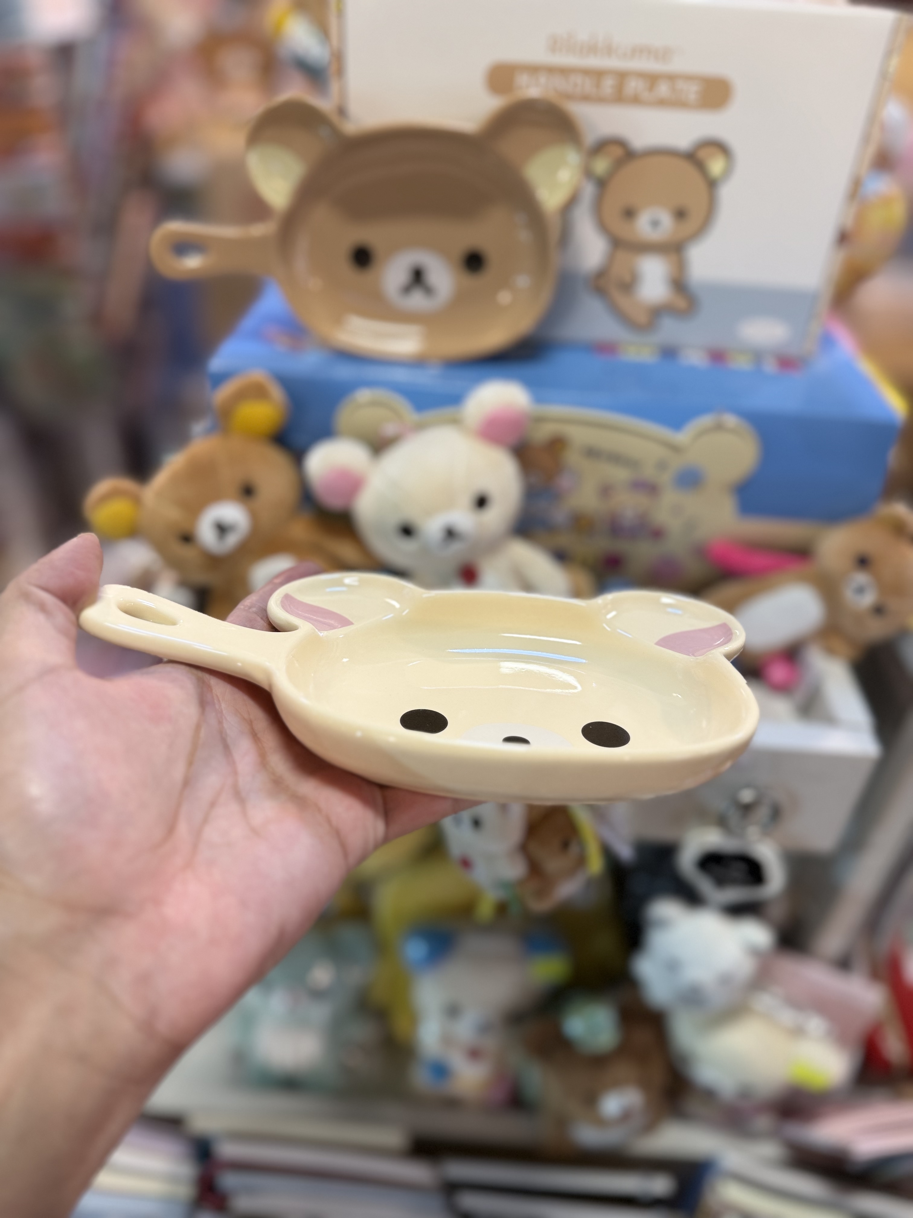 《預訂貨品》全新韓國限定 Rilakkuma手柄陶瓷碟仔套裝 （1套2個。1啡熊1白熊）