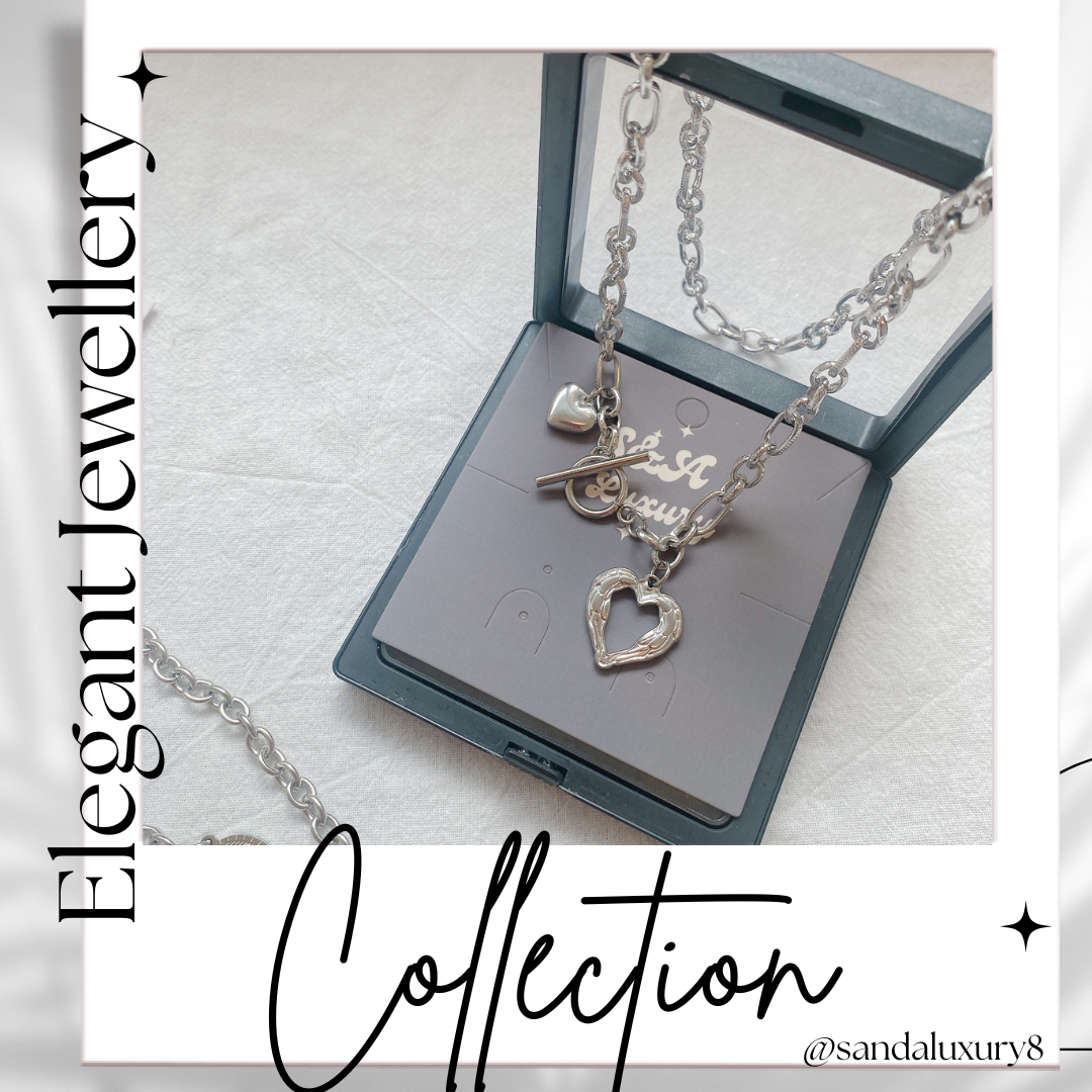 Elegant Jewellery Collection -  Titanium Steel Heart Pendant Chain Necklace