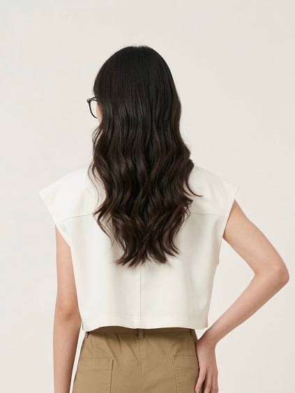 W9658 - Sleeveless Crop Top