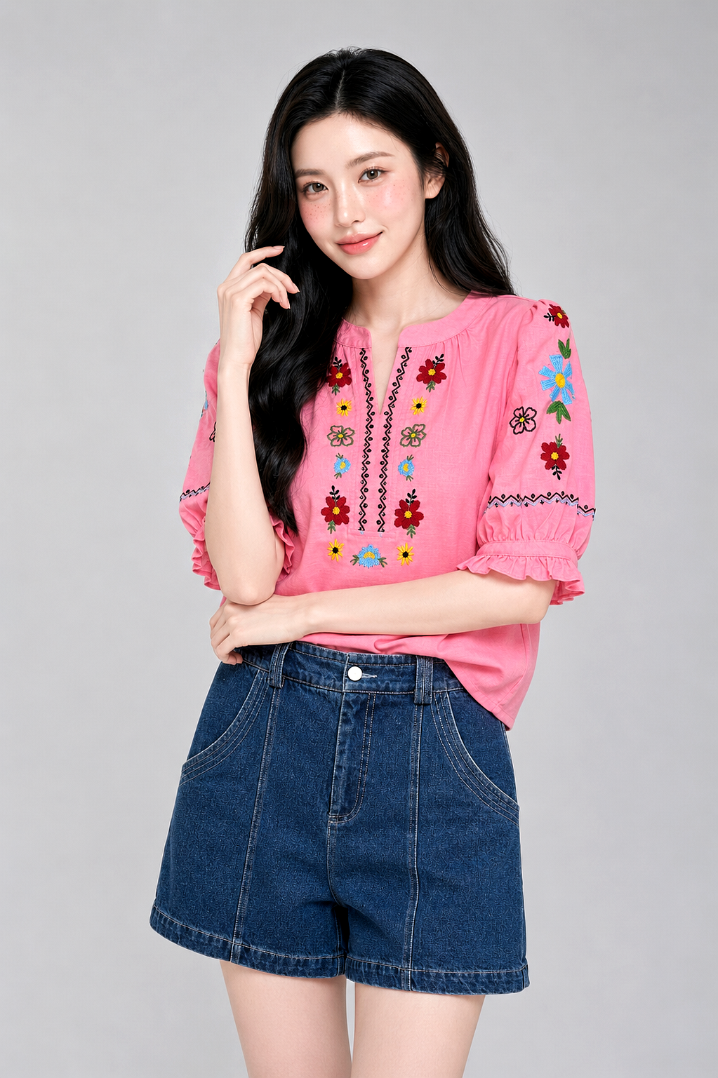 85665 Rosalie Embroidered Blouse