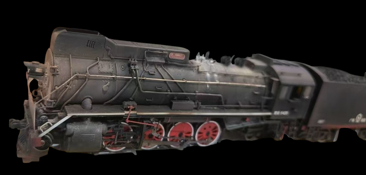專業舊化版HO中國JS建設型蒸氣機車音效噴煙全金屬