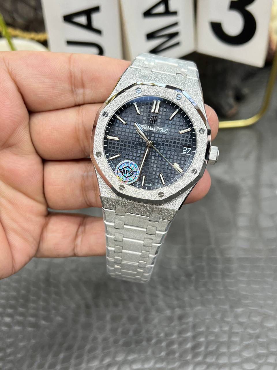 爱彼皇家橡树系列冰霜金自动机械男士腕表