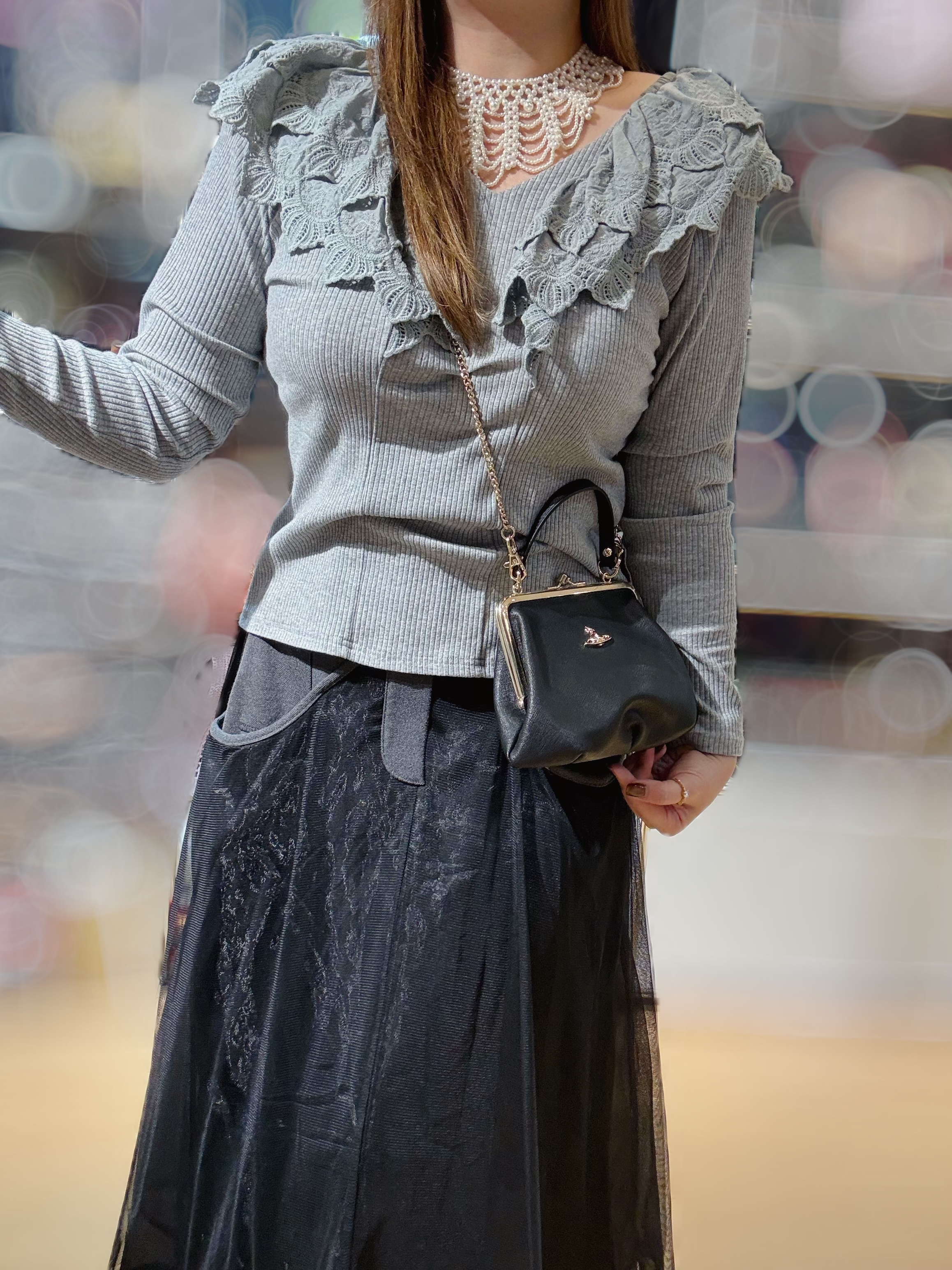 Vivienne Westwood kiss lock bag sf/blk/g