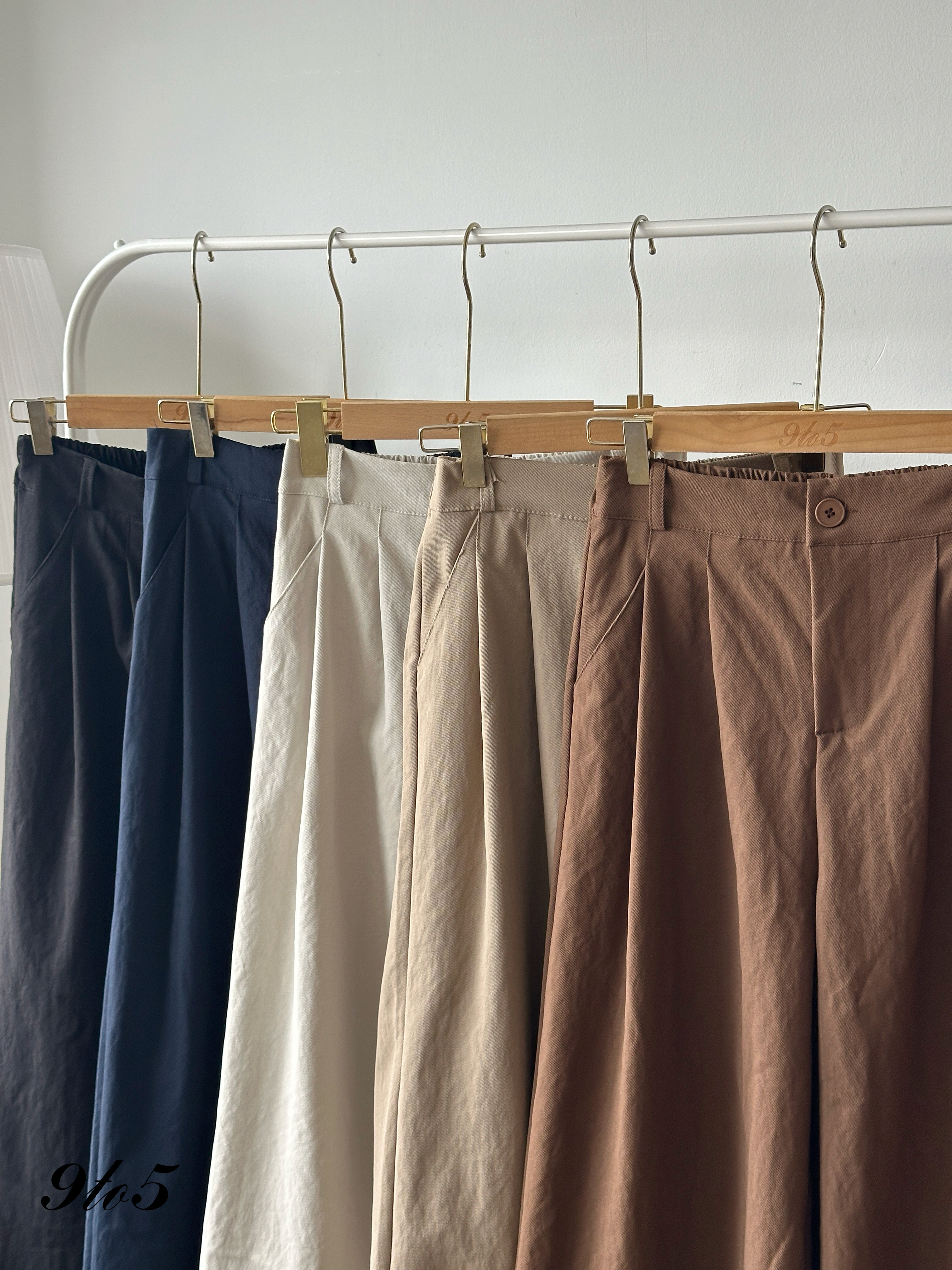 S1886 Wide Leg Long Pants - 5 Colors 